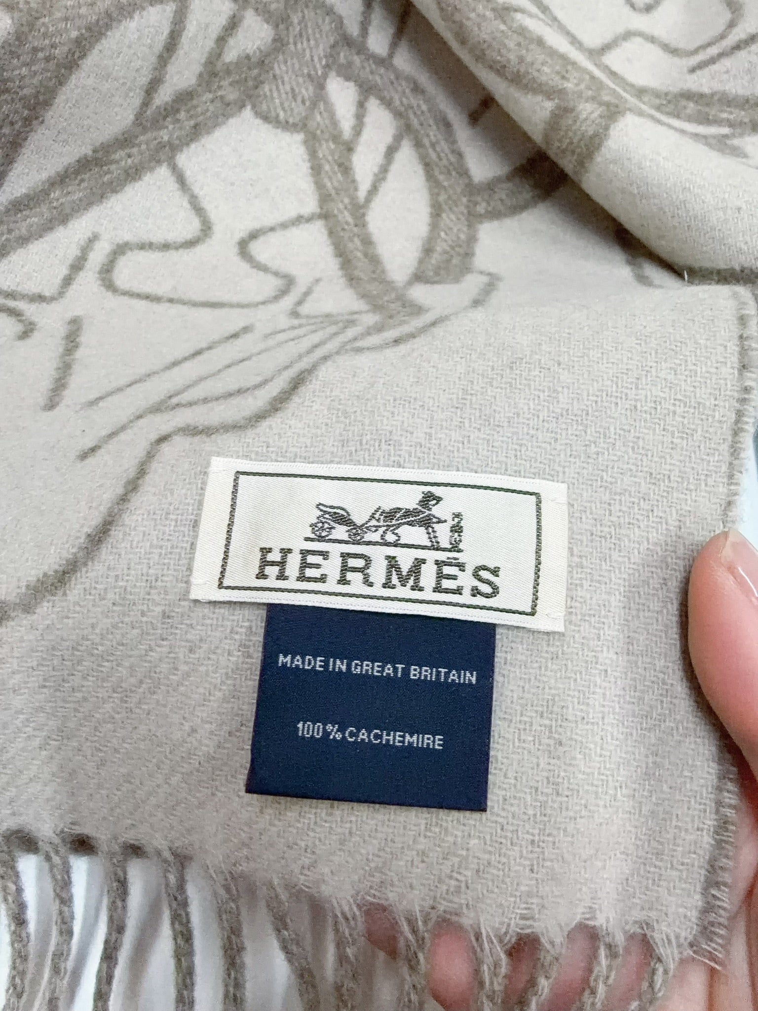Hermès Fringed Scarf