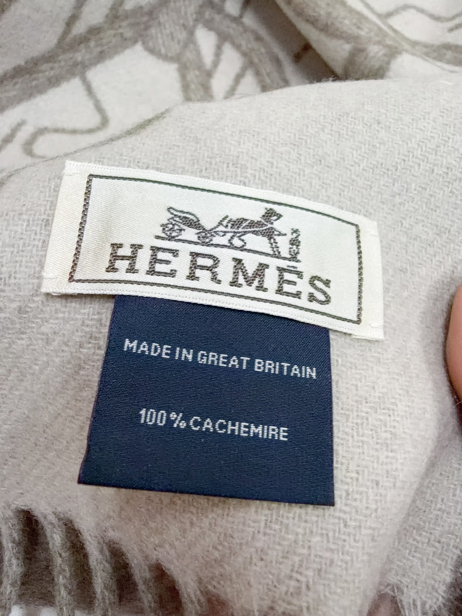 Hermès Fringed Scarf