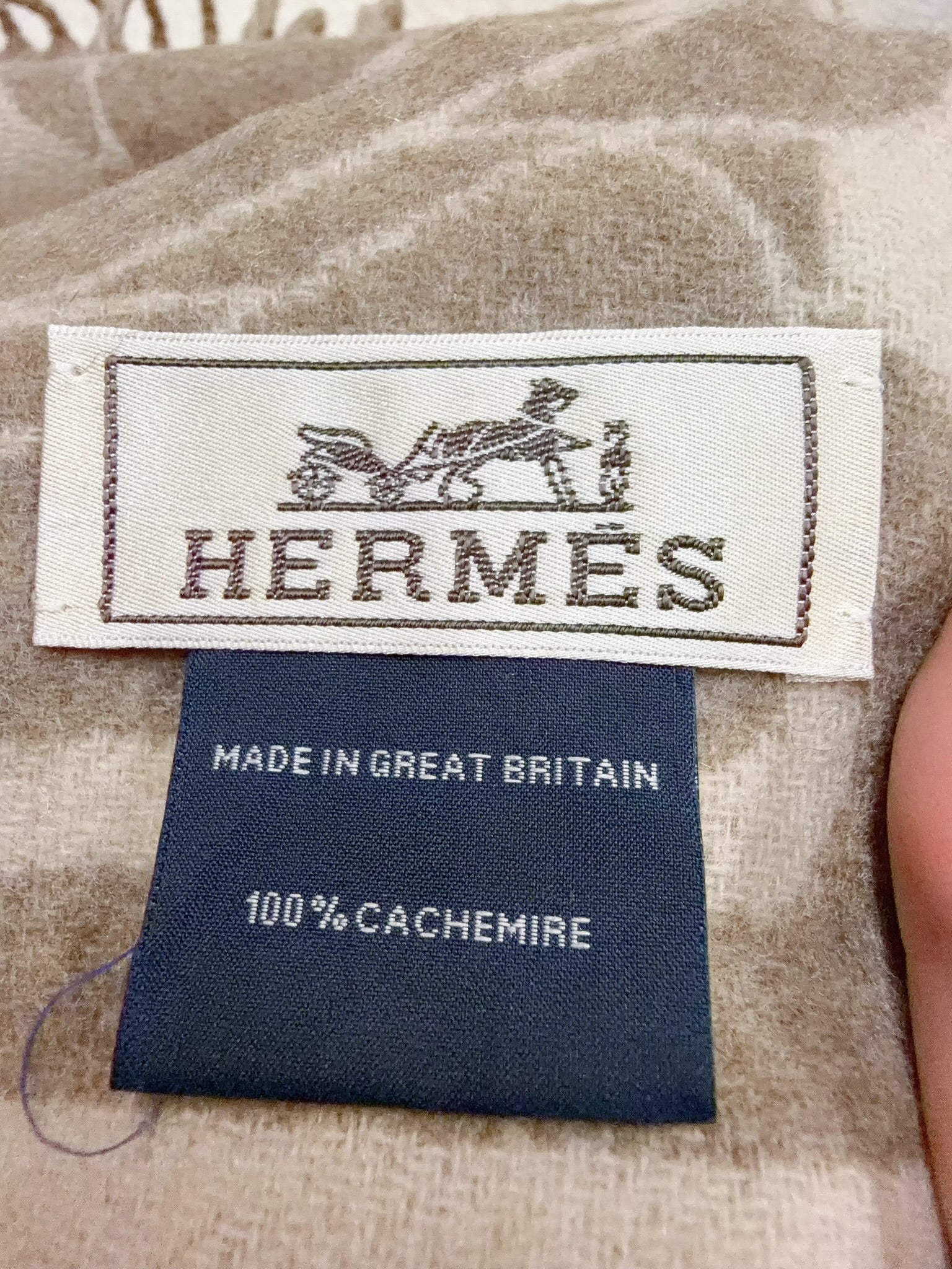Hermès Fringed Scarf