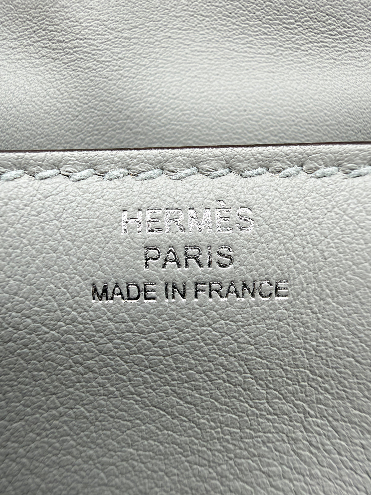 Hermès Kelly Doll Bleu Glacier/ Vert Maquis Swift Palladium Hardware