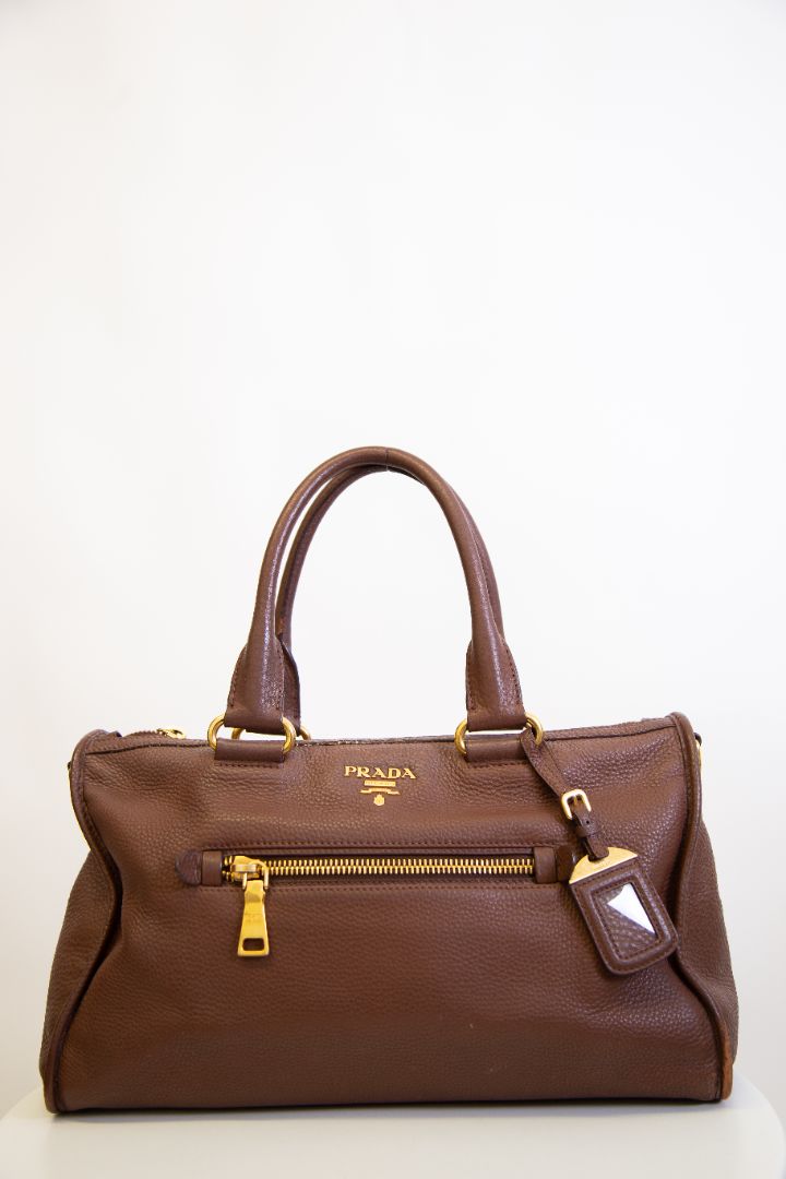 Prada Top Handle Handbag Brown