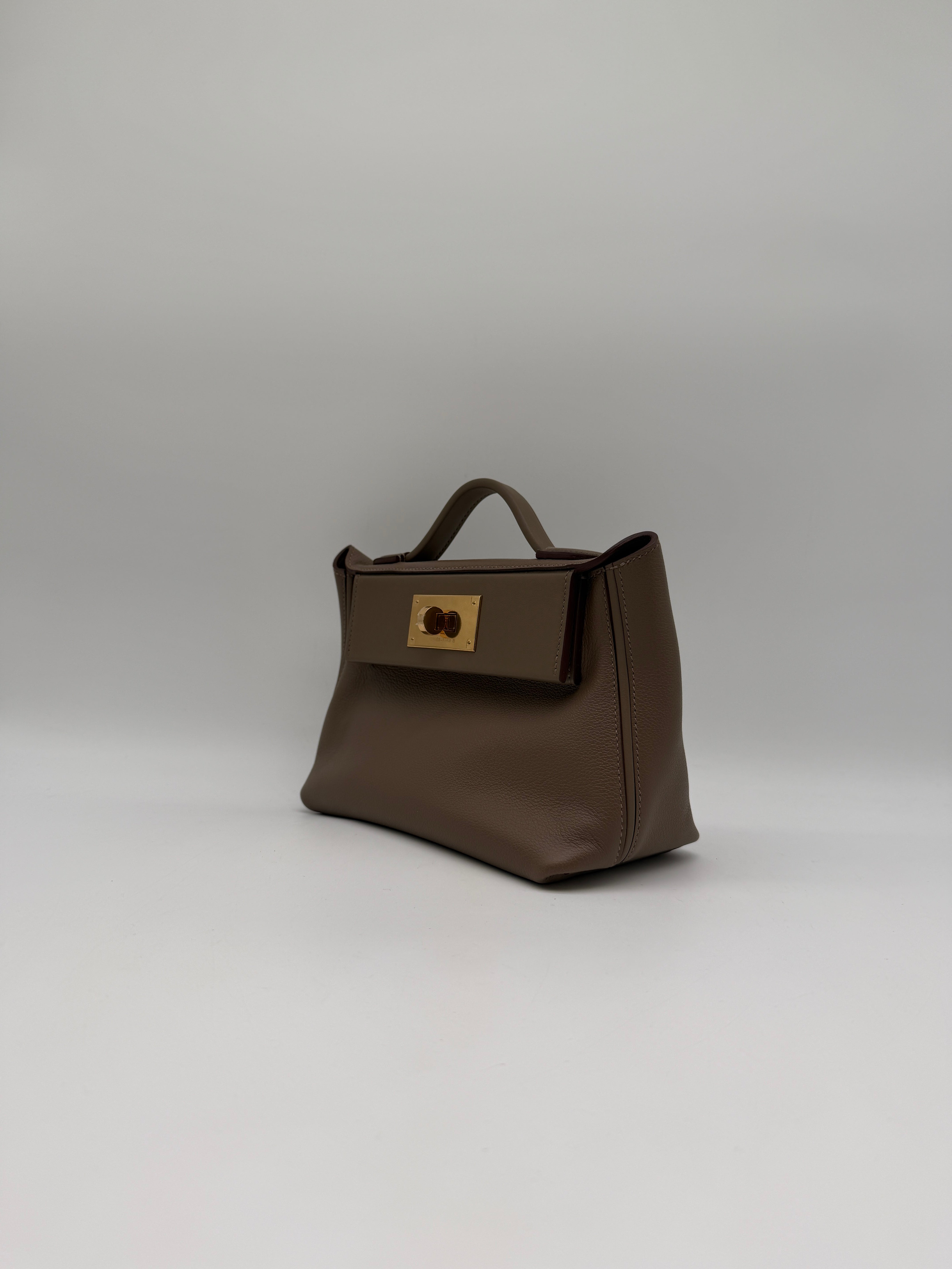 Hermès 24/24 - 21 Etoupe Evercolor/Swift Gold Hardware