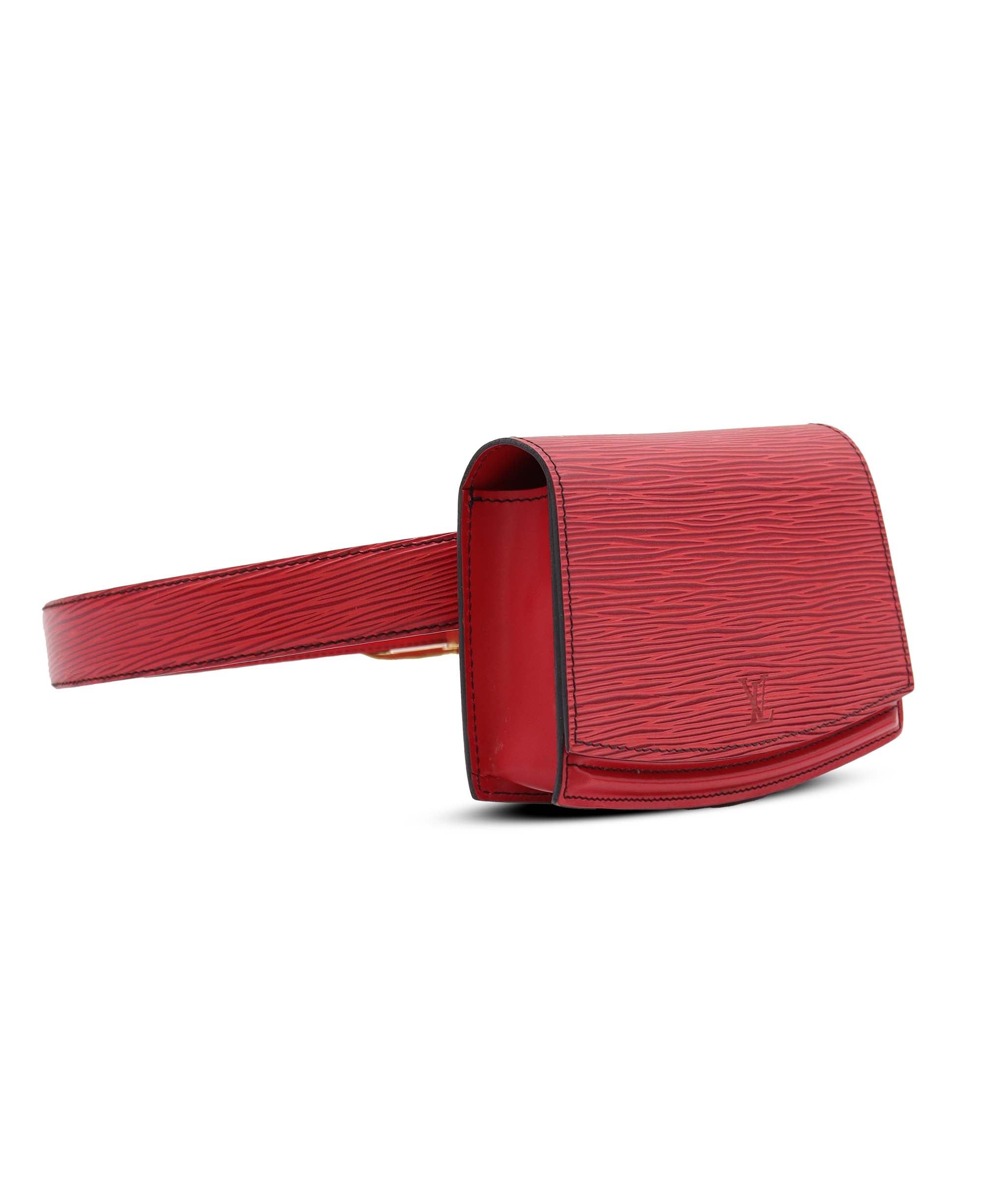 LOUIS VUITTON Epi Pochette Tillsit Waist bag Red M52607 LV Auth 150308 150308