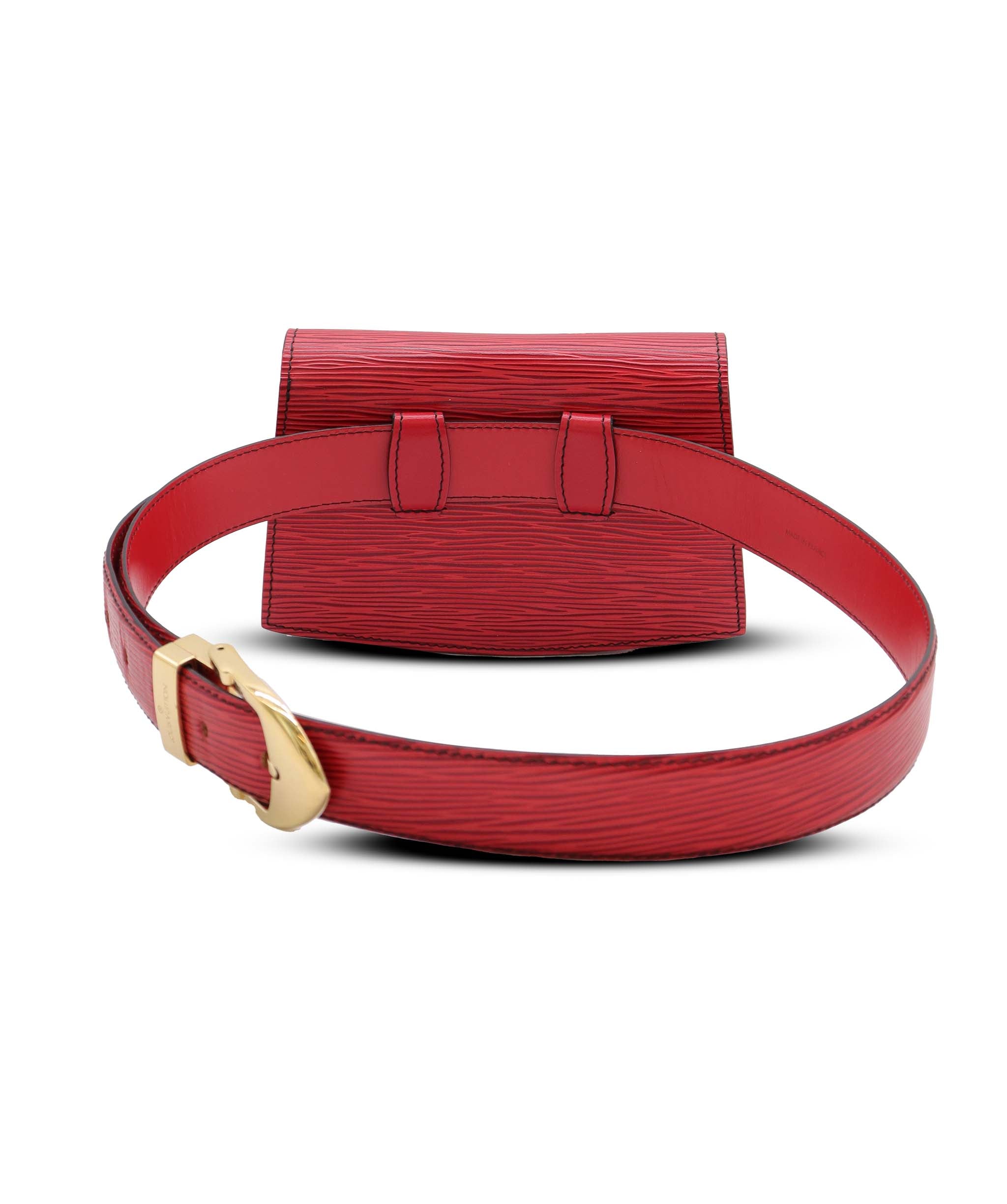 LOUIS VUITTON Epi Pochette Tillsit Waist bag Red M52607 LV Auth 150308 150308