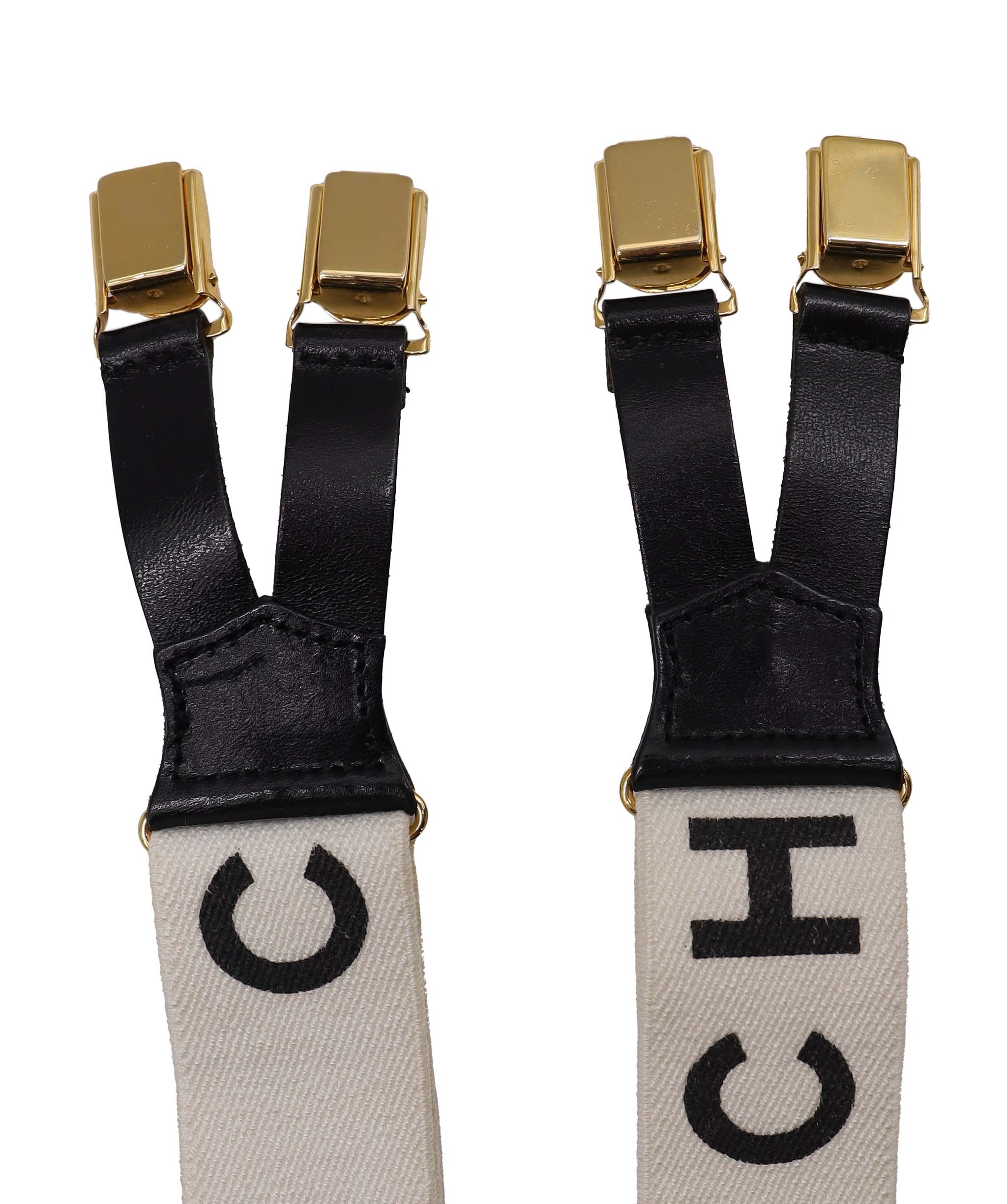 Chanel Logo Suspender White  DXBK0099