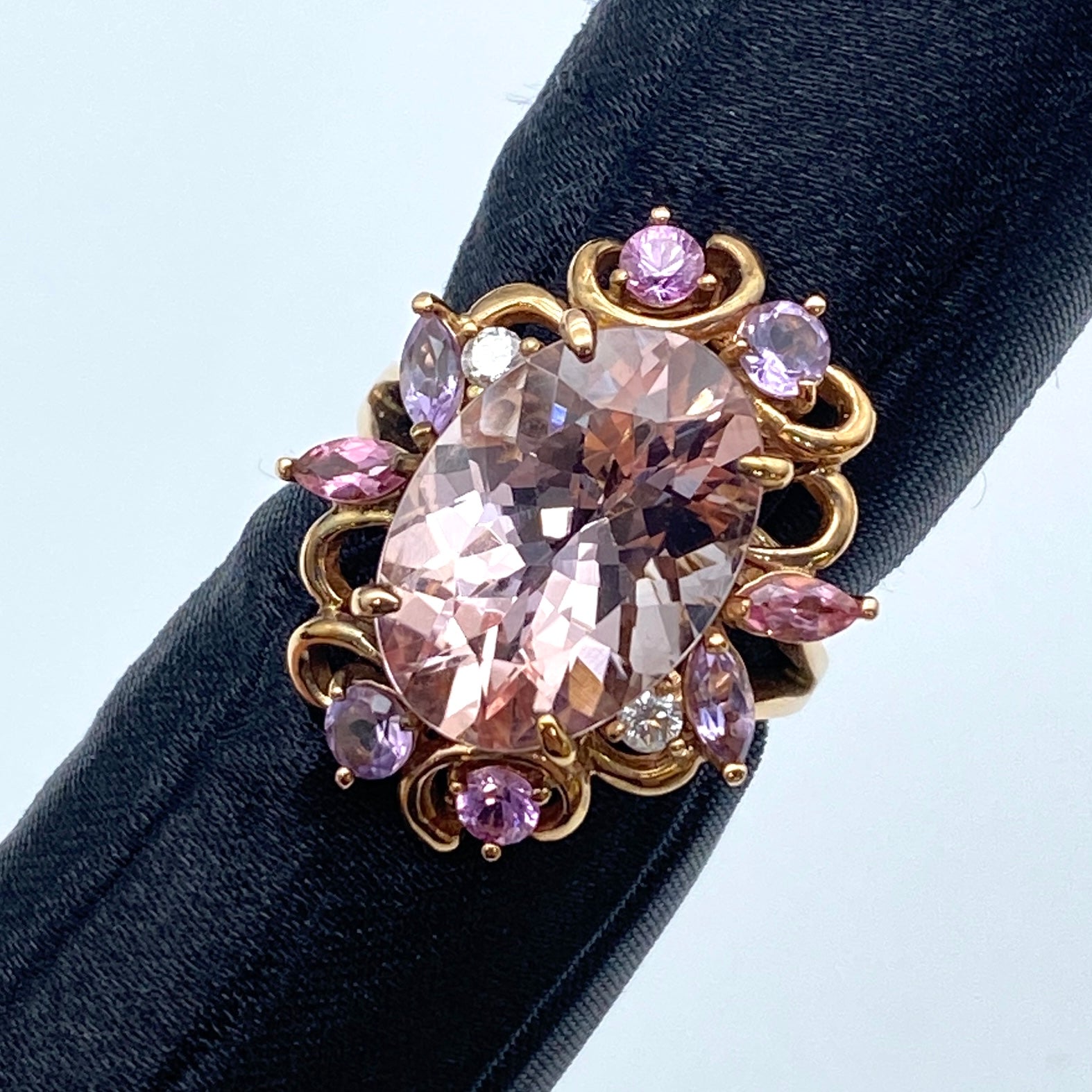 K18 Morganite Ring MO4.93 ML0.65 D0.06 US4 59938