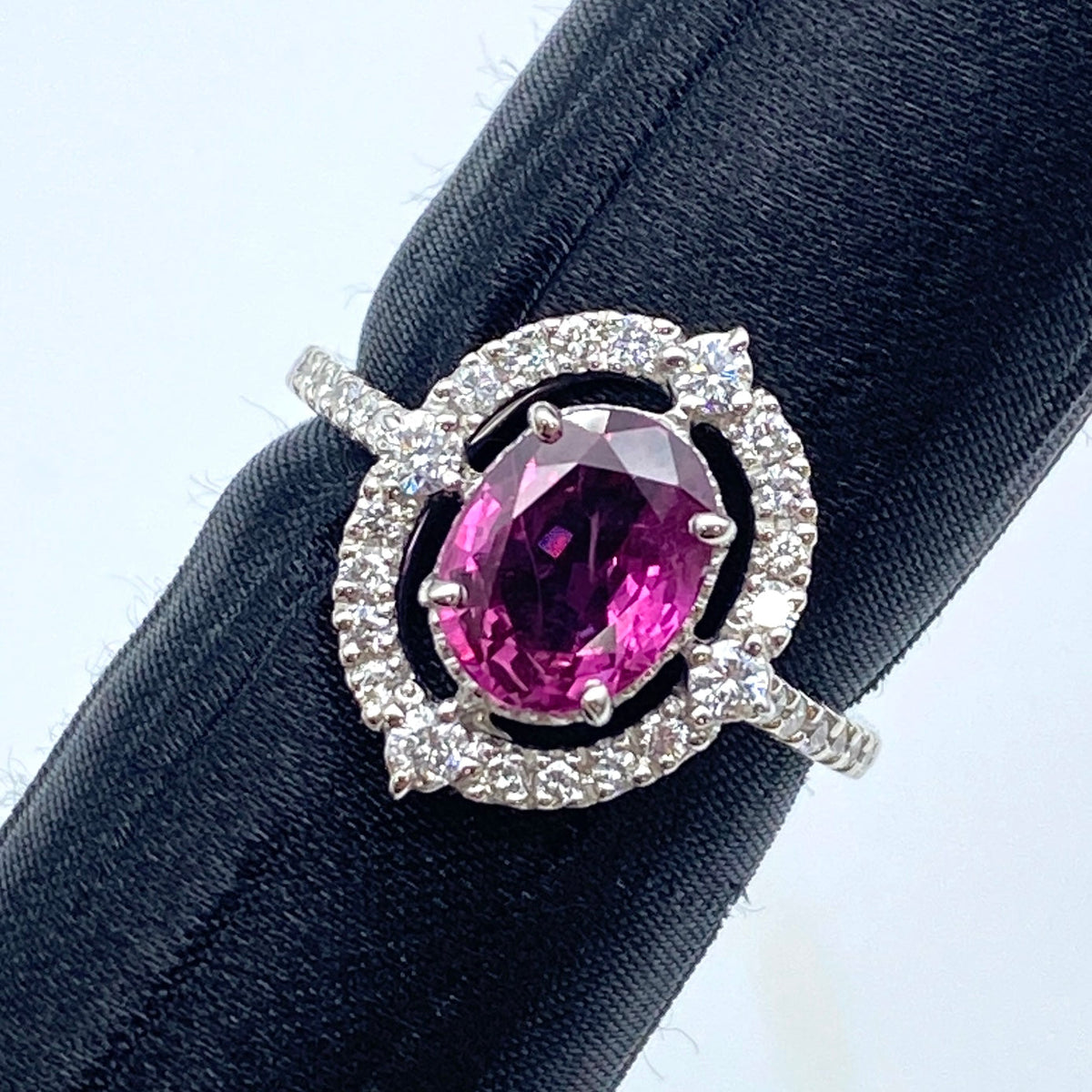 Pt900 Ruby Ring R1.528 D0.34 US5.75 57922