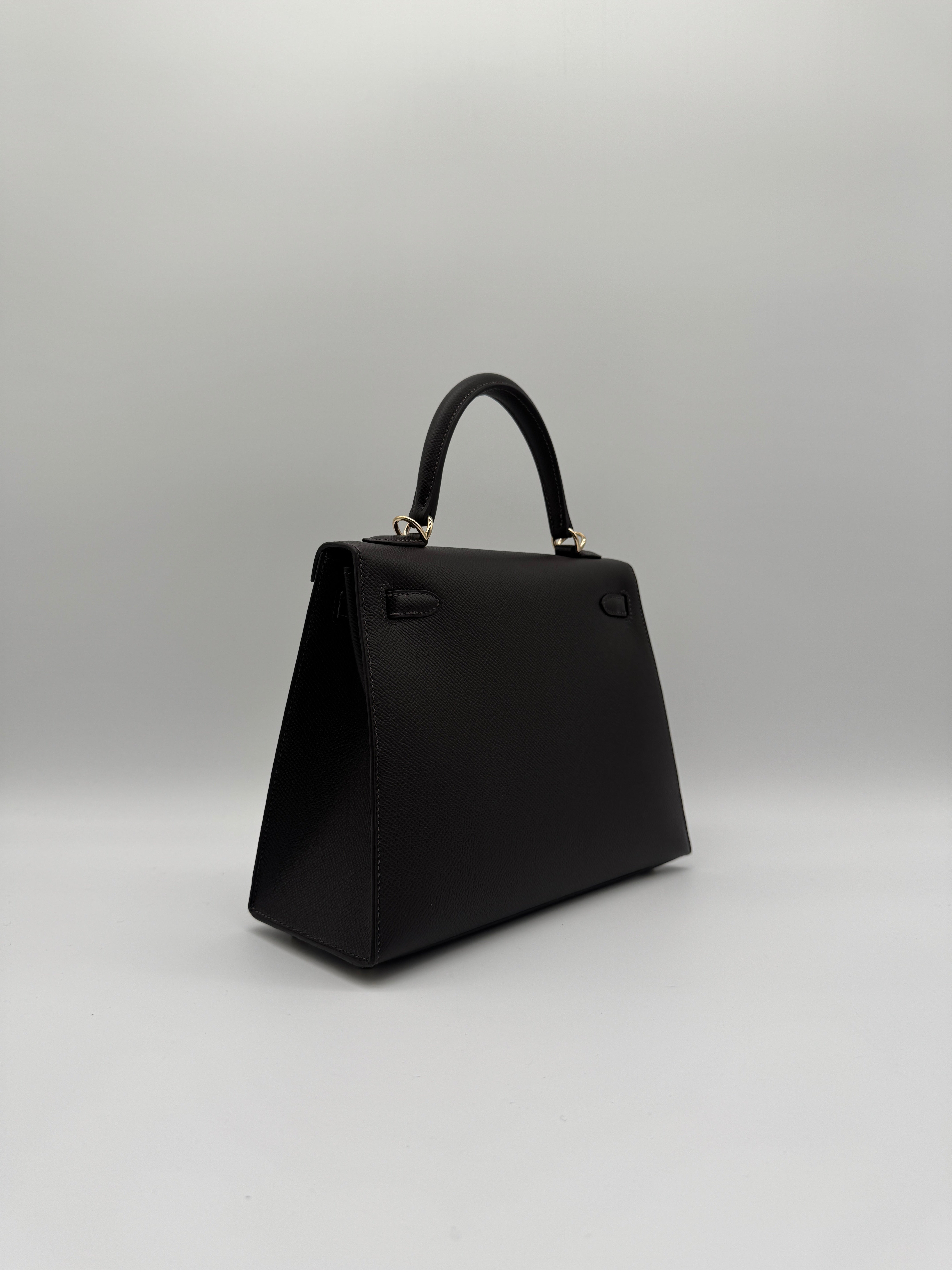 Hermès Kelly 25 Bai Brun Epsom Permabass Hardware