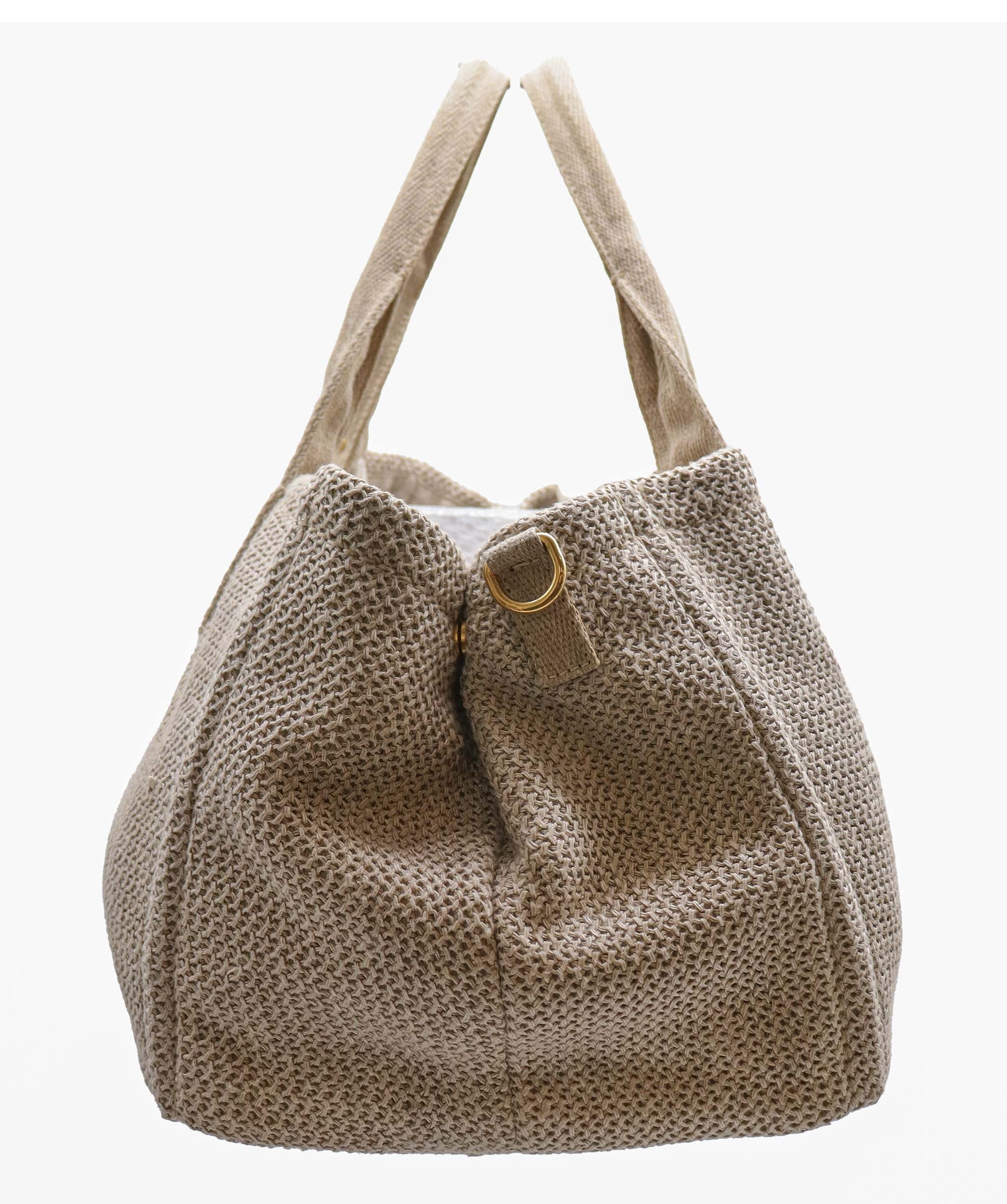 Prada 2Way Tote Bag Canapa Beige  DXBS6073