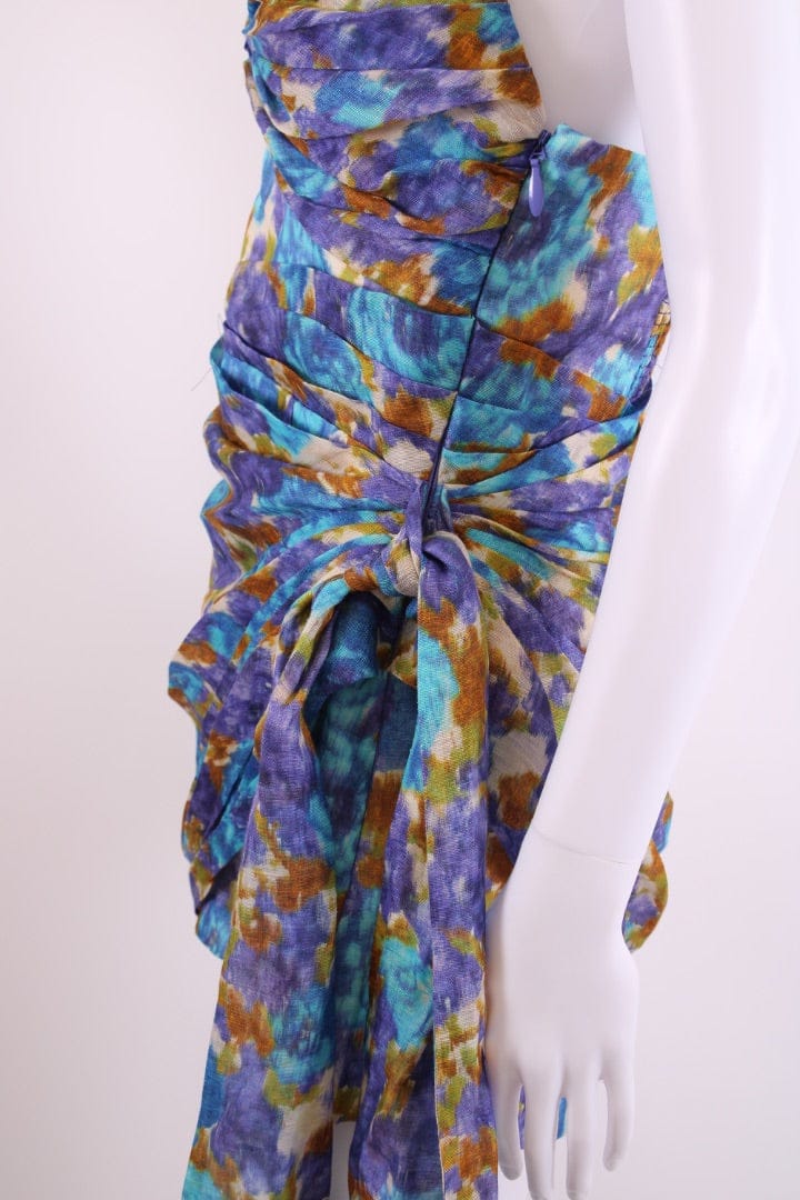 Zimmermann Floral Print Playsuit Blue/ Mustard S