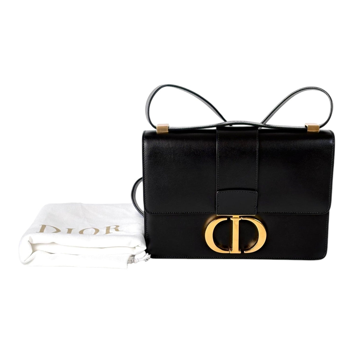Dior 30 Black Classic Montaigne 24 in Calfskin