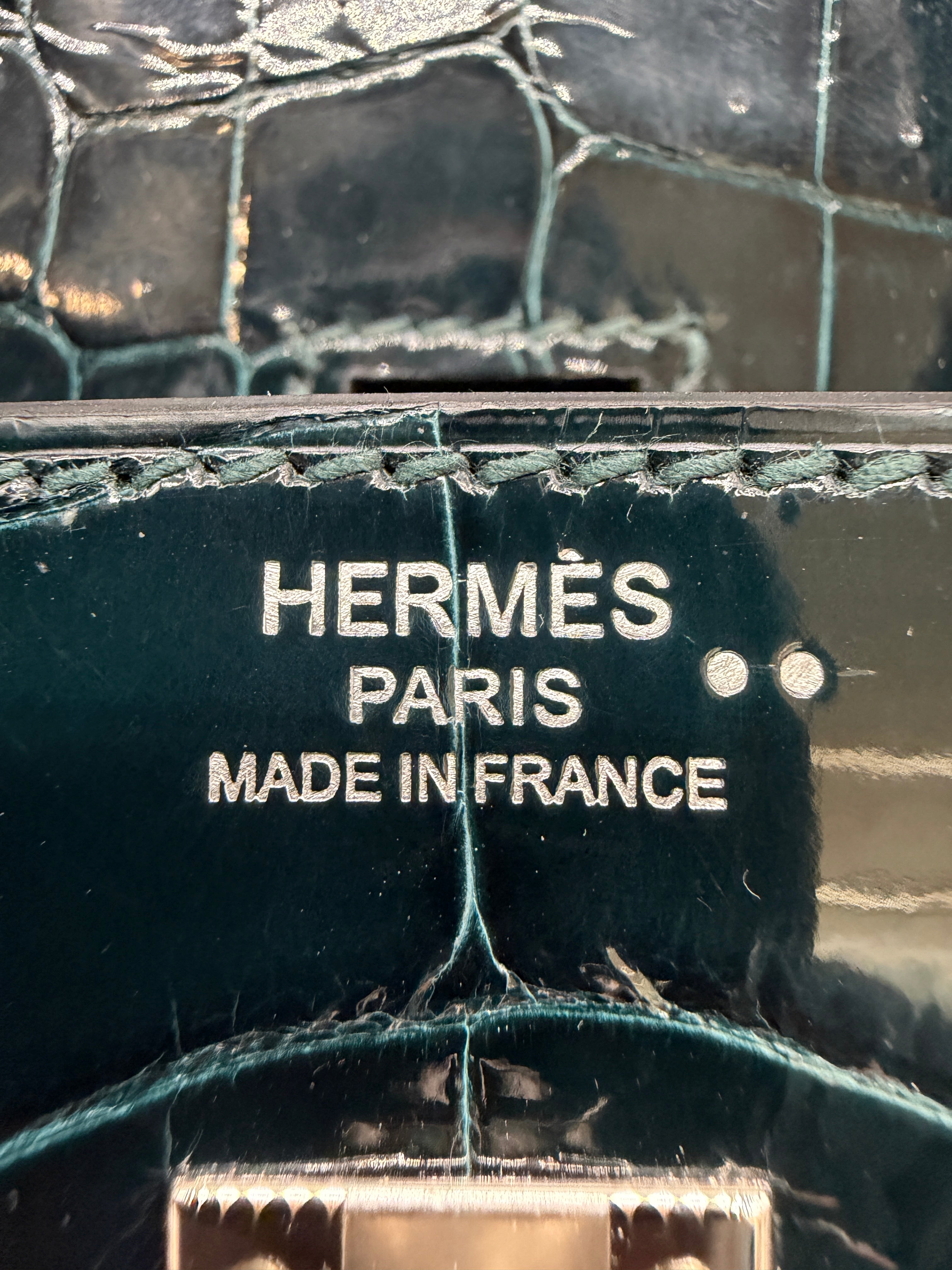 Hermès Birkin 25 Vert Cypress Shiny Nilo Palladium Hardware