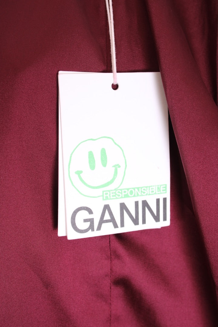 Ganni L/S Sequin Dress Burgundy 38