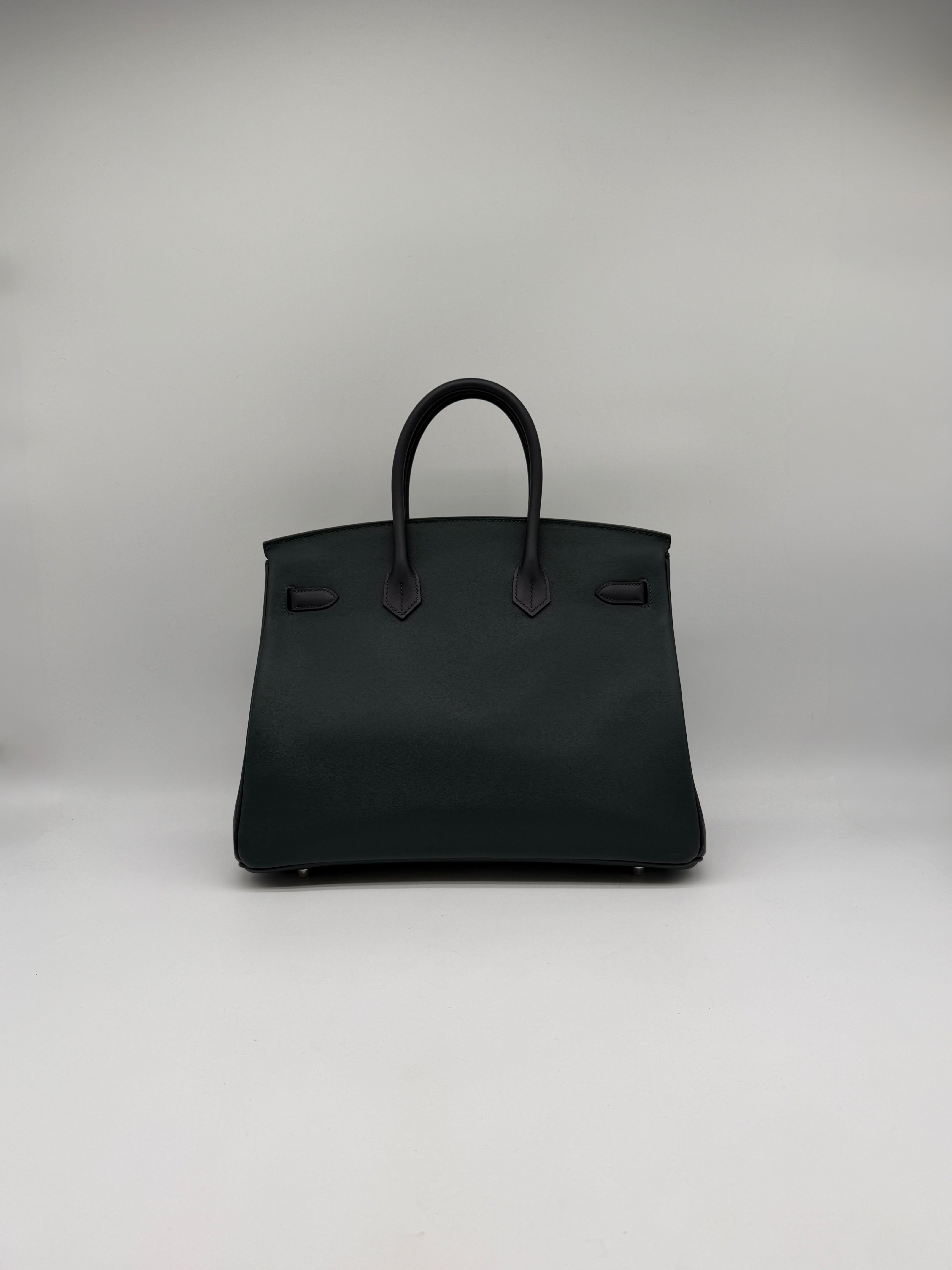 Hermès Birkin 35 HHS Vert Foncé - Noir Swift  Palladium Hardware
