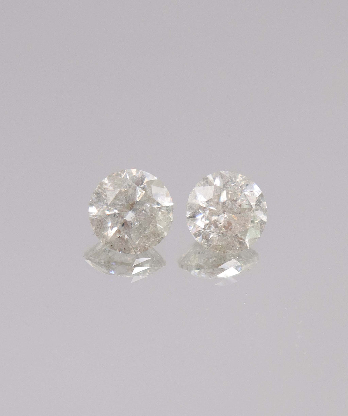 5.17CT D-G COMMERCIAL ROUND DIAMOND PAIR DXBS6726