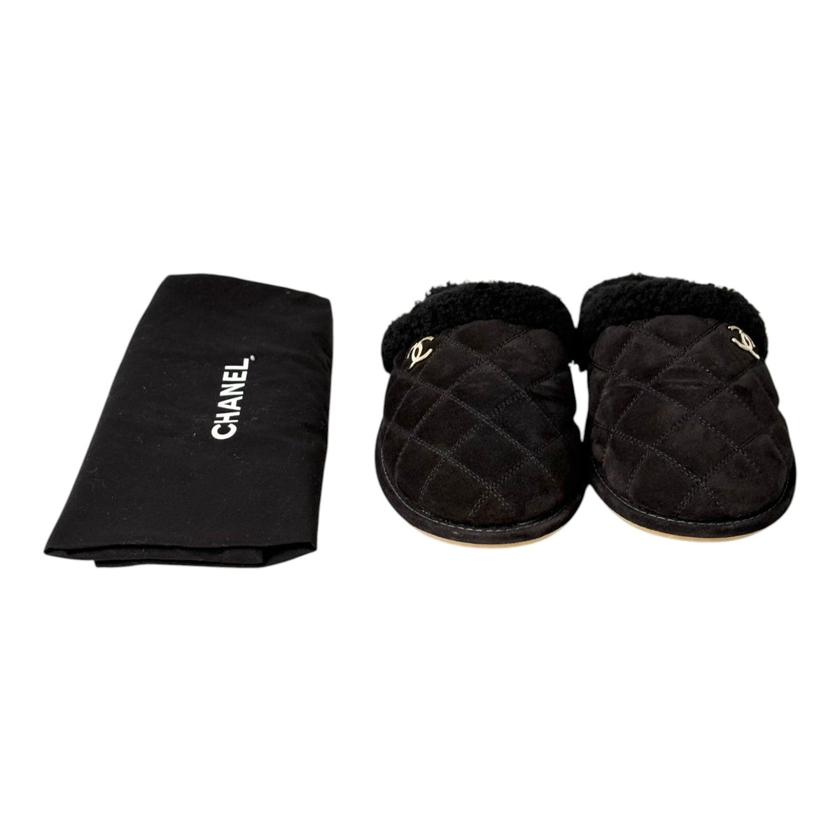 Chanel Black Slides - size 39C