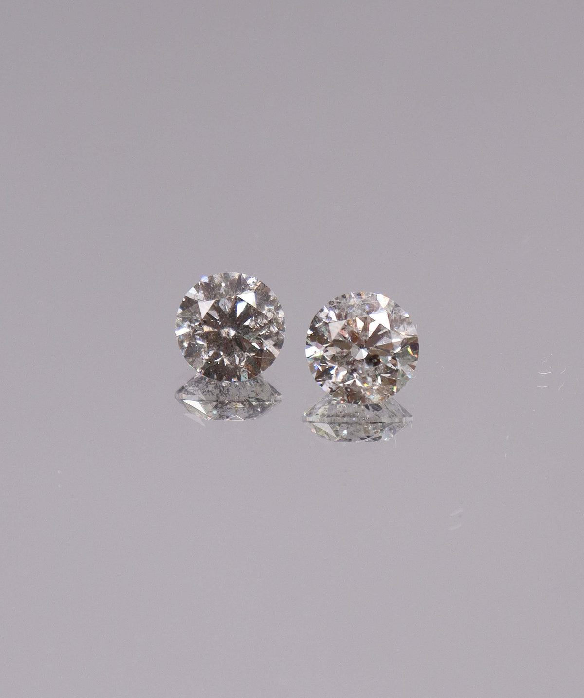 4.03CT D-G COMMERCIAL ROUND DIAMOND PAIR DXBS6716