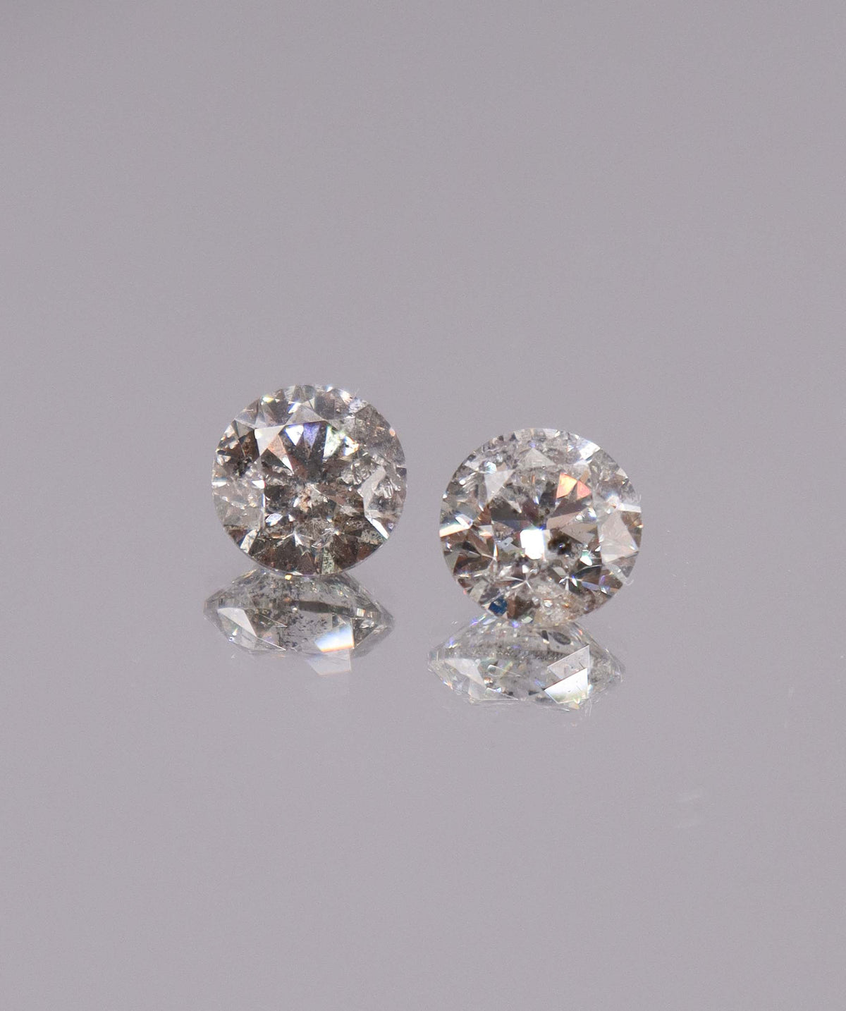 4.03CT D-G COMMERCIAL ROUND DIAMOND PAIR DXBS6716