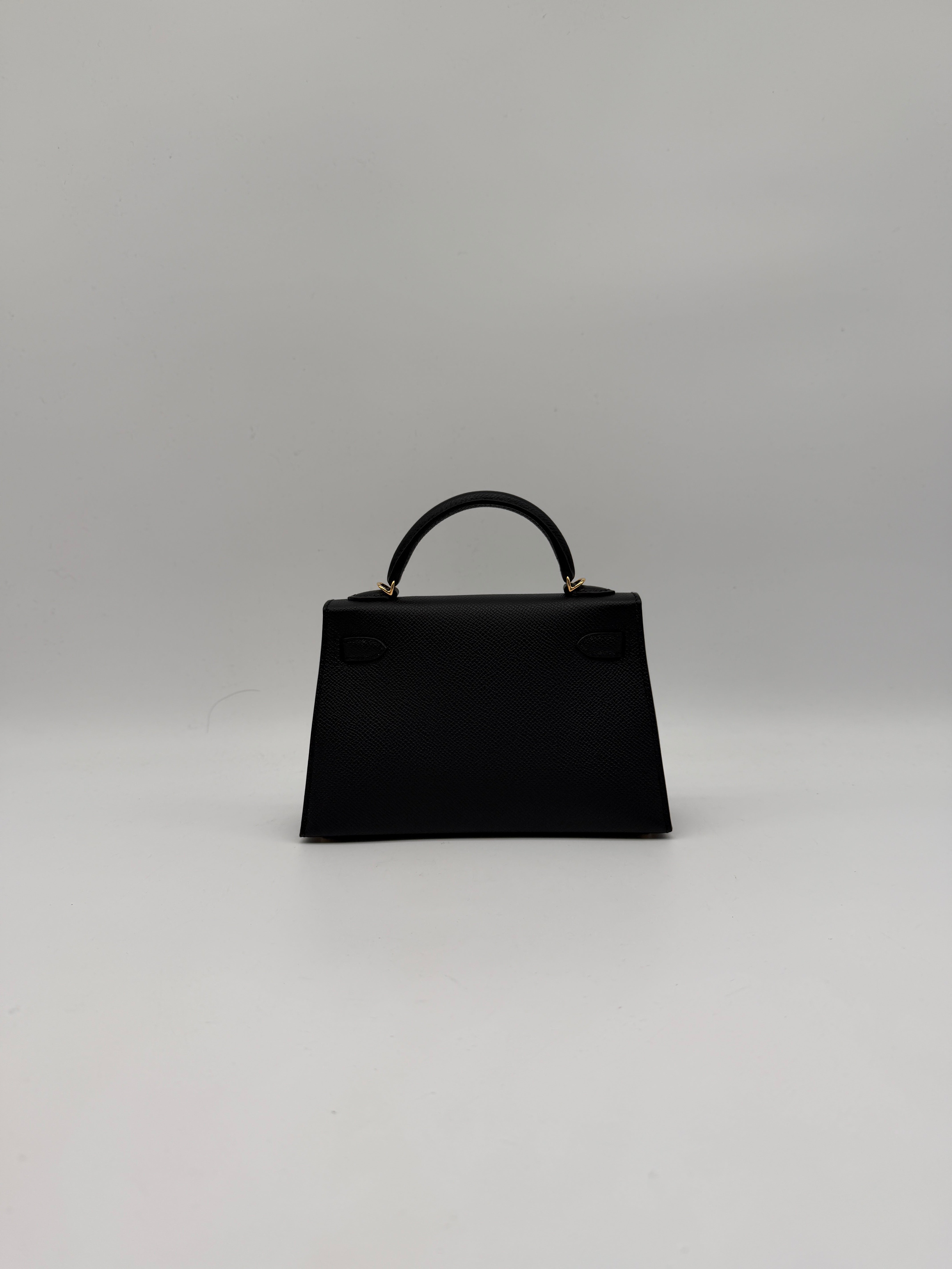 Hermès Mini Kelly Black Gold Hardware