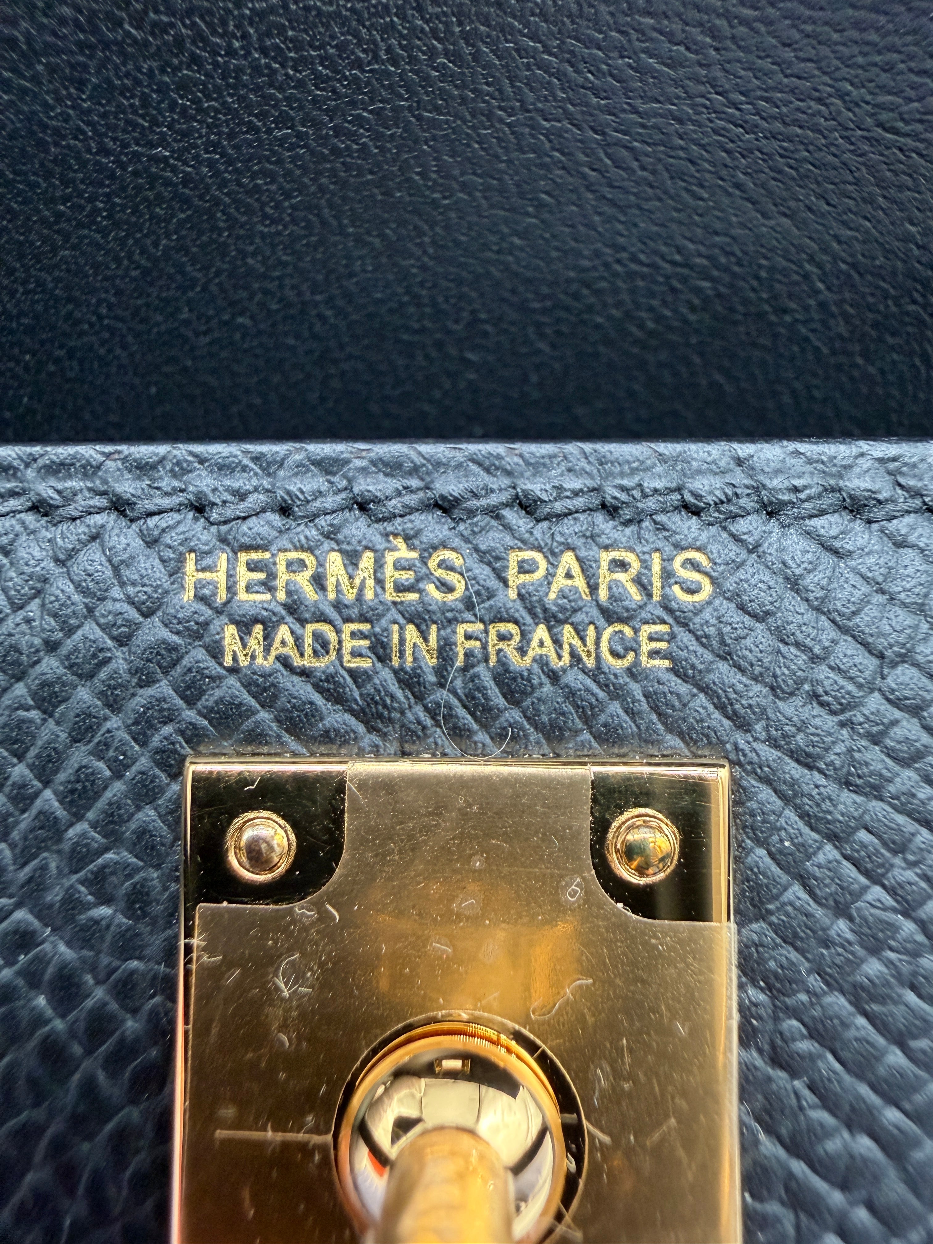 Hermès Mini Kelly Black Gold Hardware