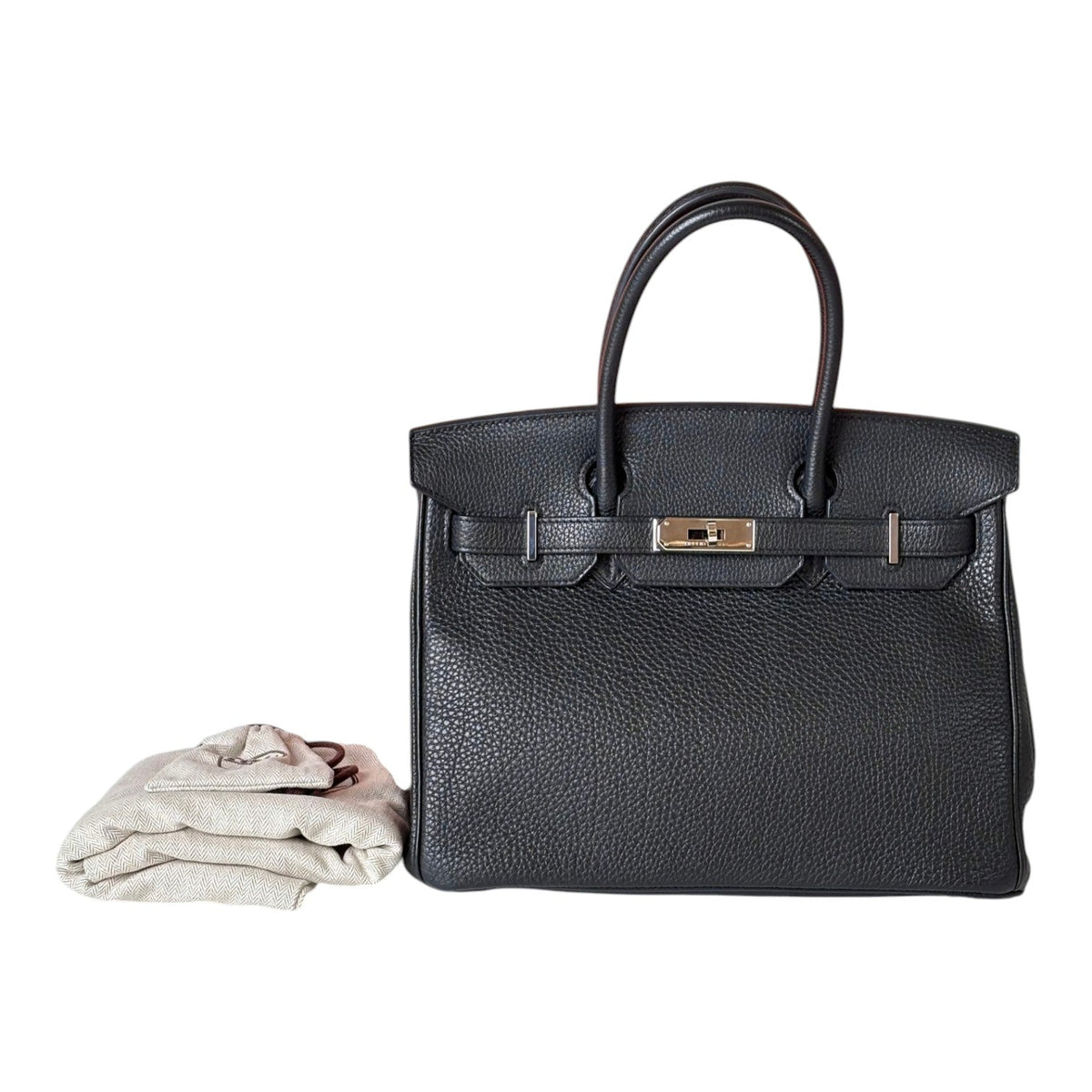 Hermes Birkin 30cm in Black Togo with PHW - Full Set