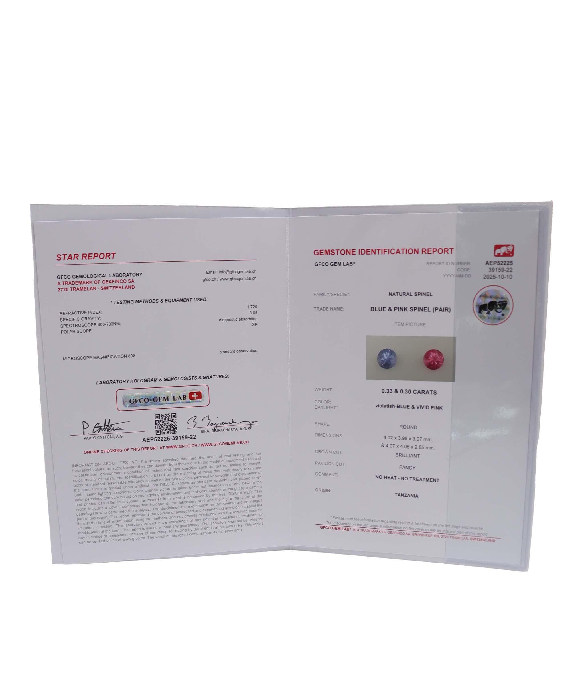 0.62ct spinel pair g01579 DXBCD0762