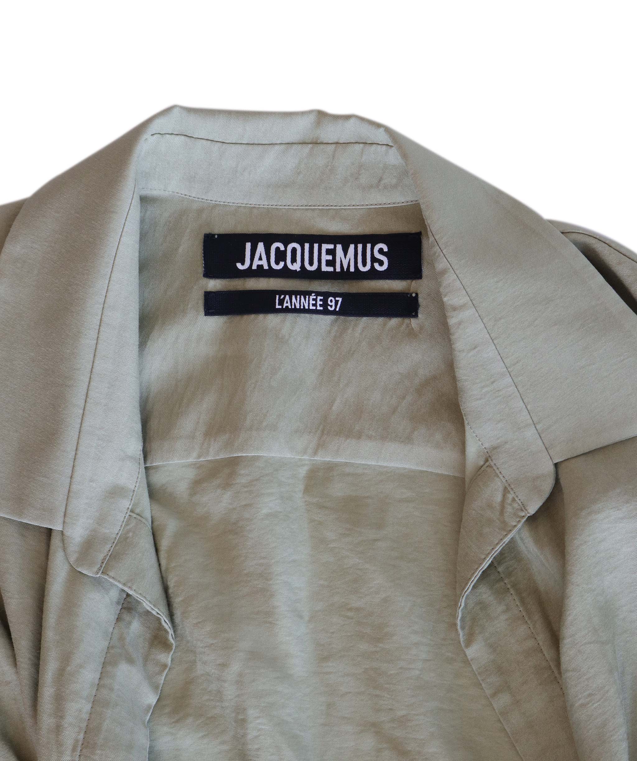 Jacquemus Green Twill Tie-Front Le Bahia Shirt M RJC3890