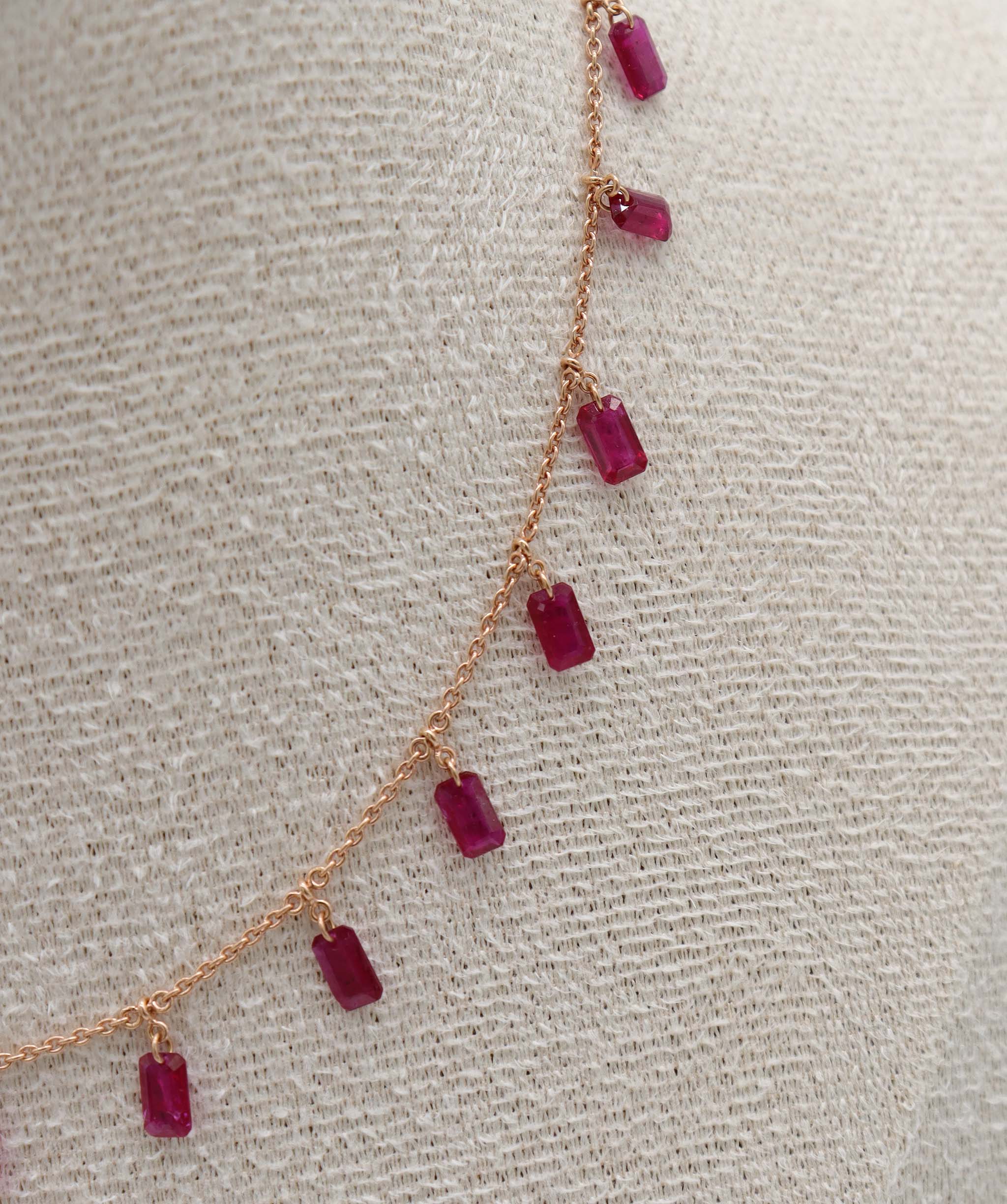 4.9CT RUBY ROSECUT (BH) NECKLACE C9387