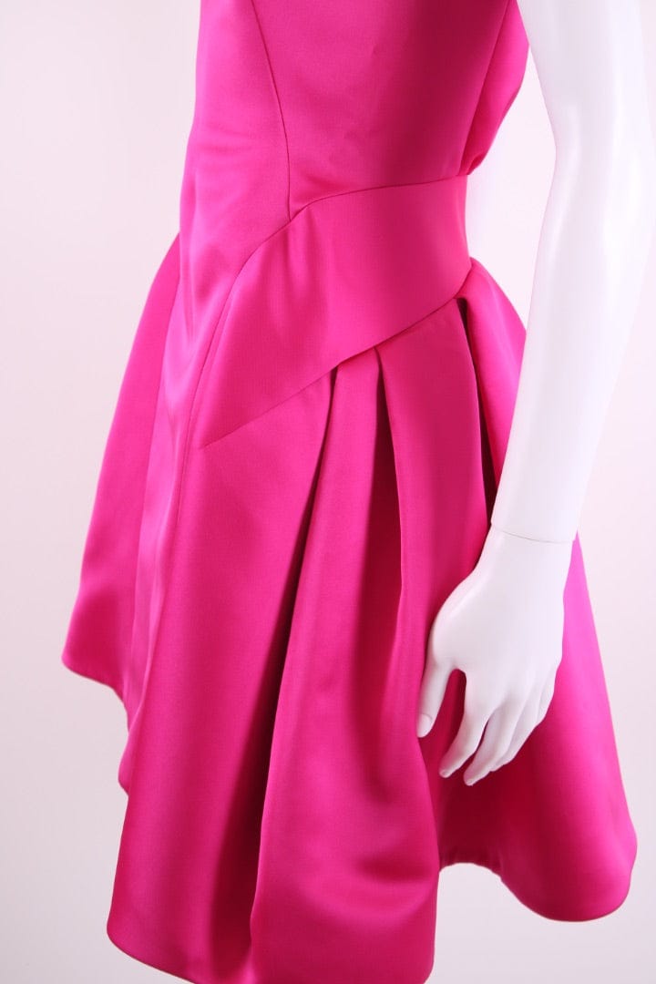Alexander McQueen Satin Fit & Flare Dress Pink IT38