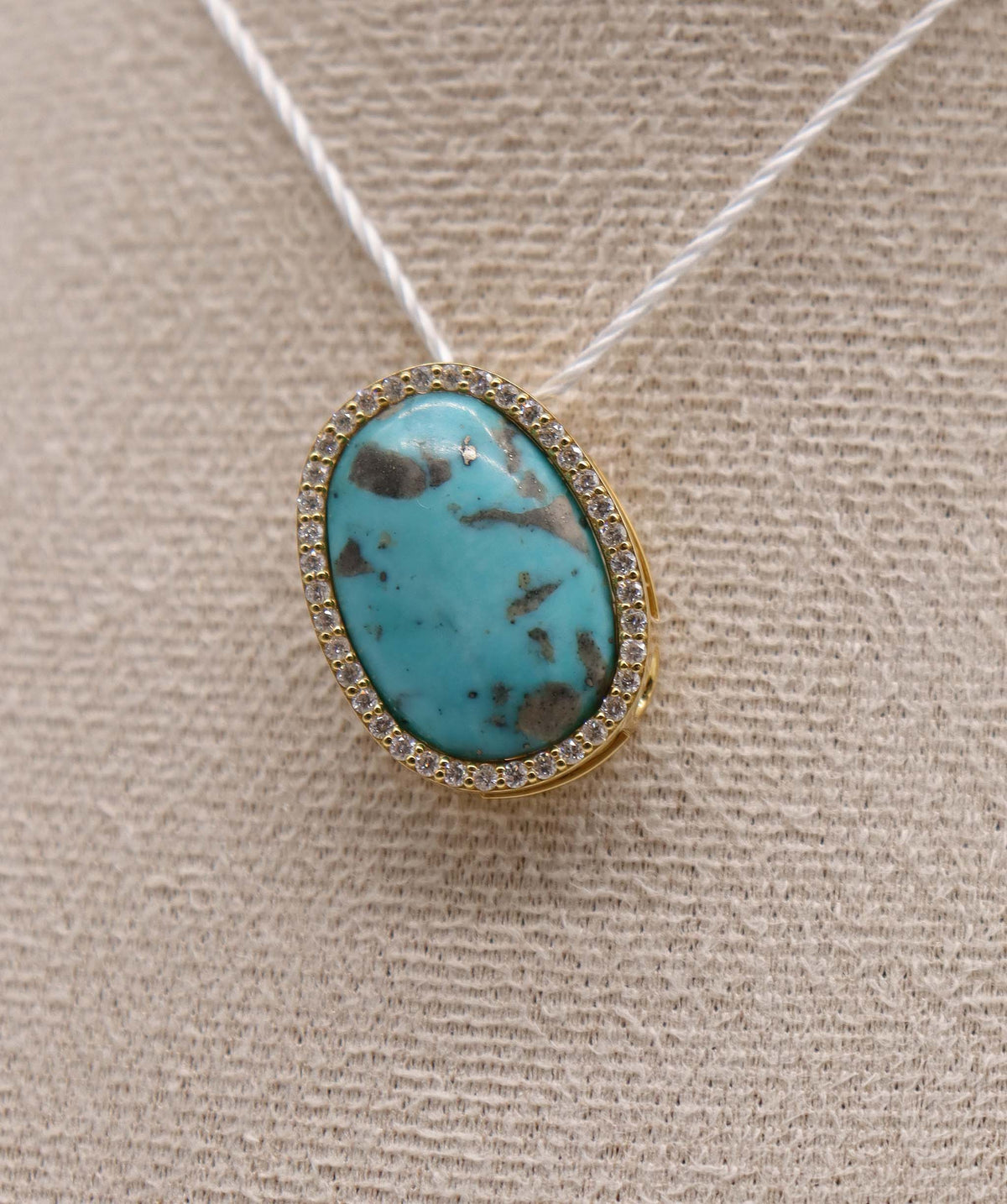 Torqouise 18k WG Dia Pendant DXBCD2268