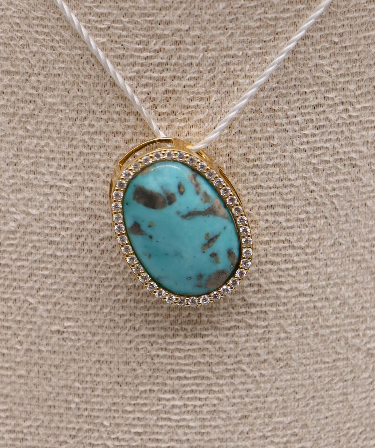Torqouise 18k WG Dia Pendant DXBCD2268