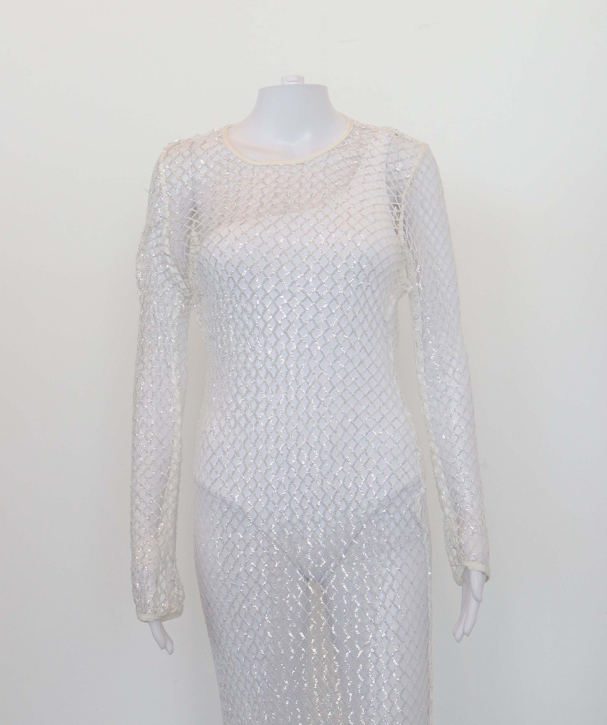 Cover up dress Delfi Collective white ASC7156