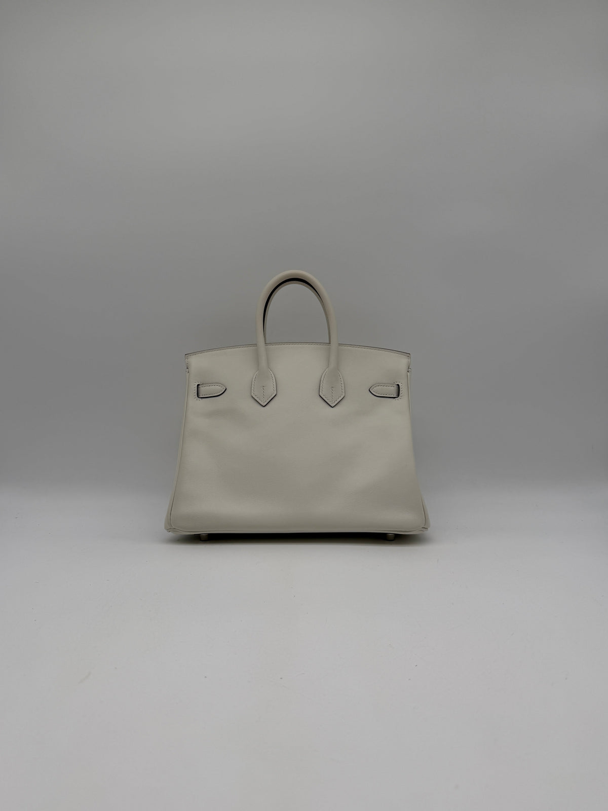 Hermès Birkin 25 In and Out Blanc/Orange Swift Palladium Hardware