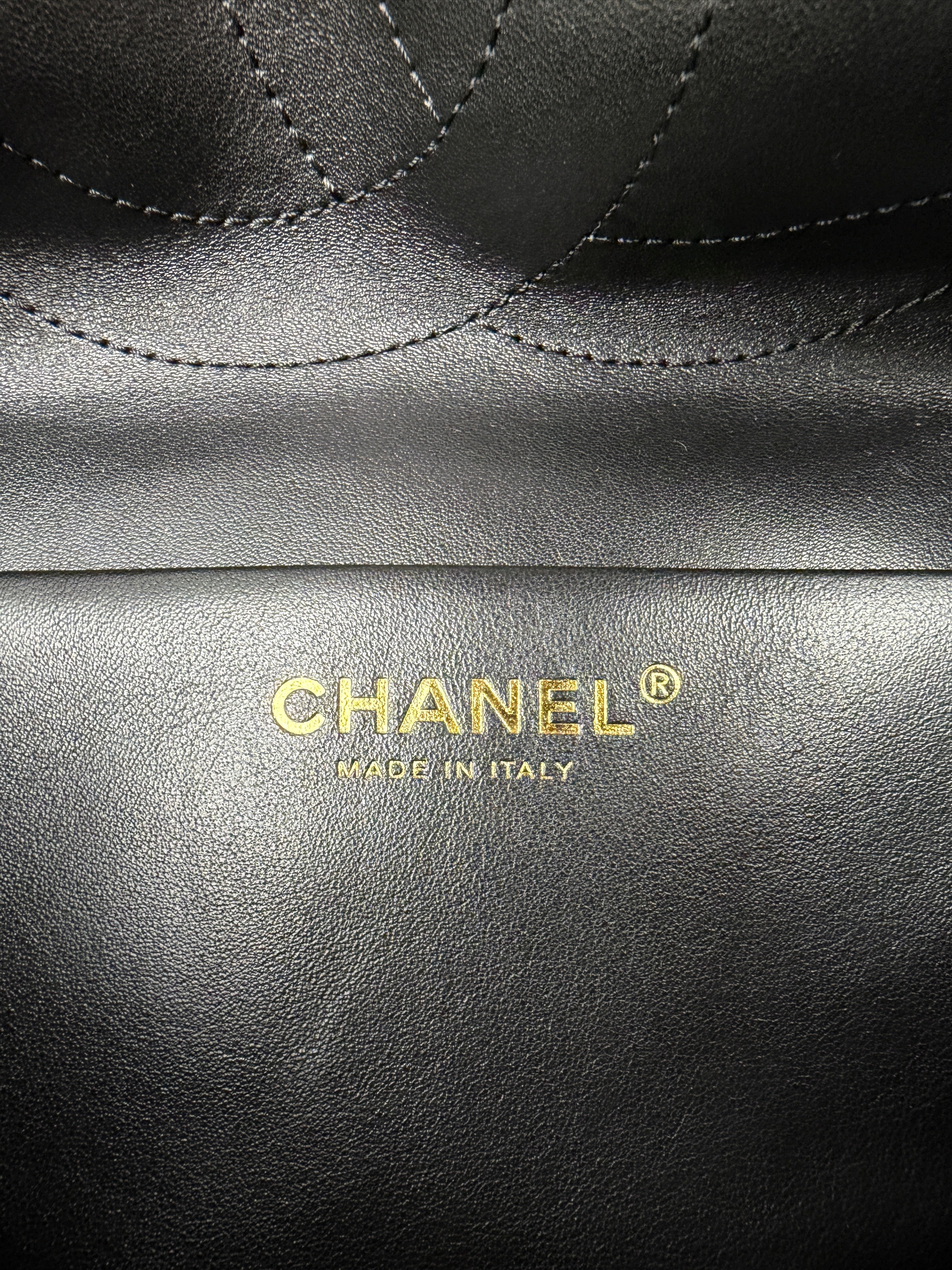 Chanel Maxi 32 Leopard Gold-Tone Metal