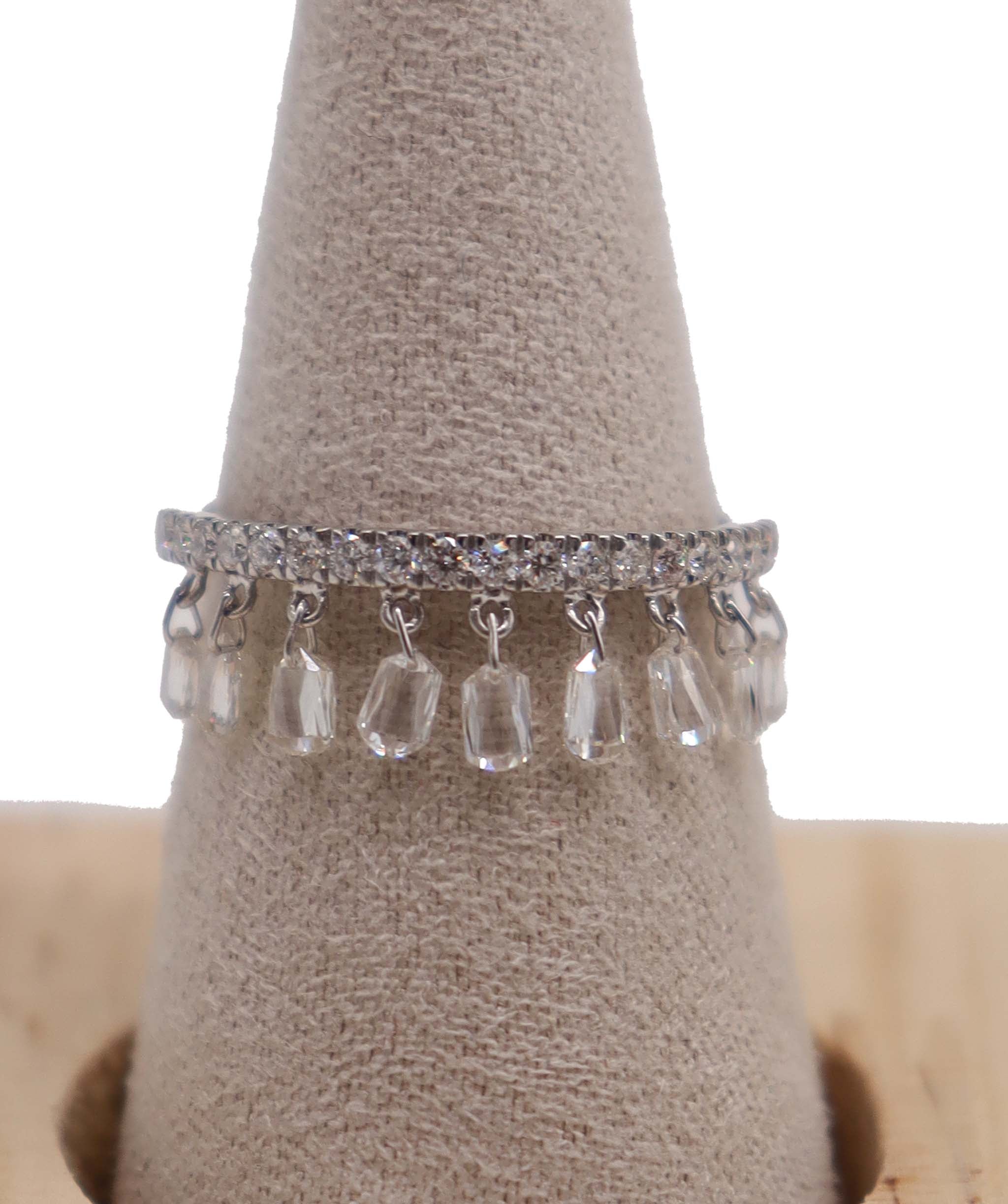 WHITE FLAT BRIO SMALL DIAMONDS R3787