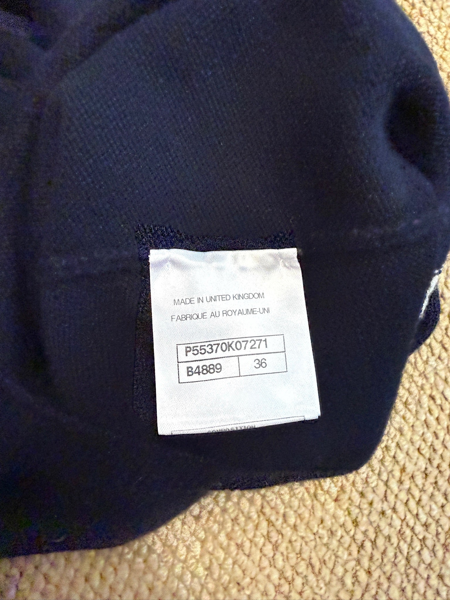 Chanel Striped Long-Sleeve Cashmere Mini Dress - Size FR 36