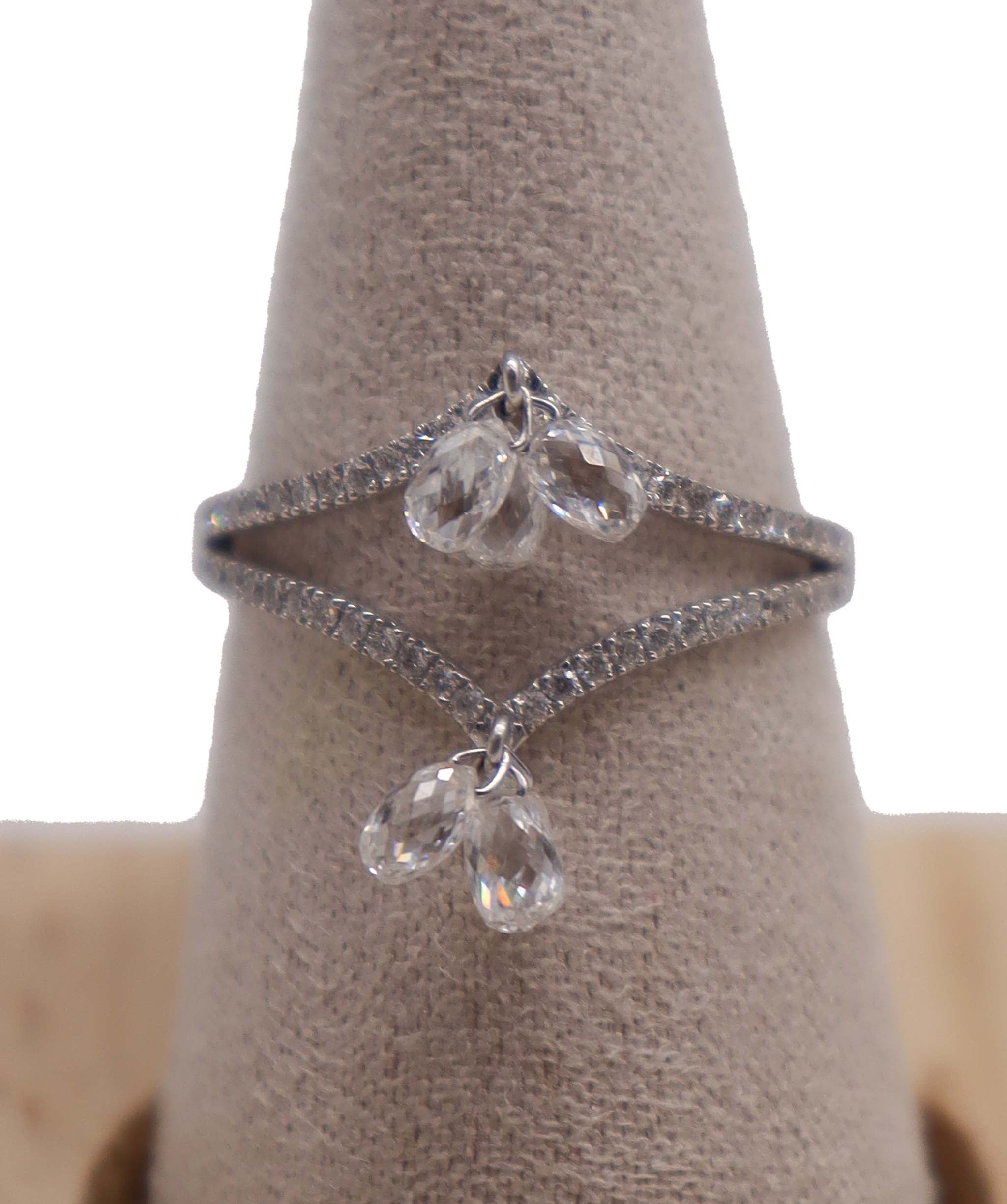 WHITE BRIOLETTE SMALL DIAMONDS R3012