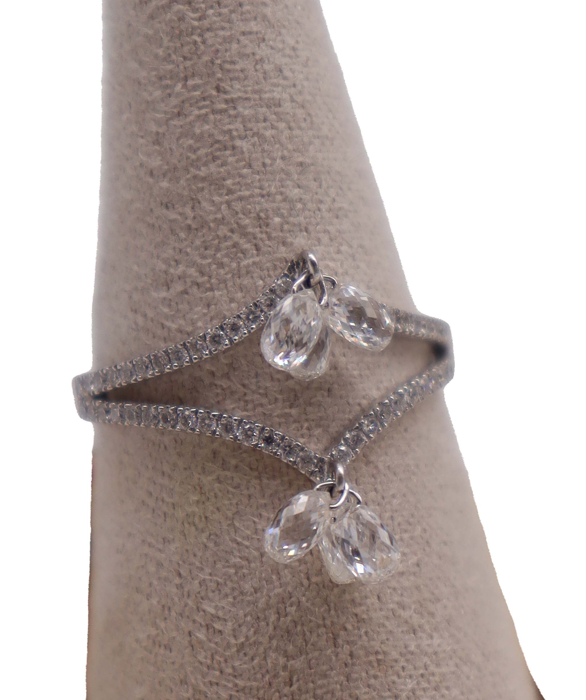 WHITE BRIOLETTE SMALL DIAMONDS R3012