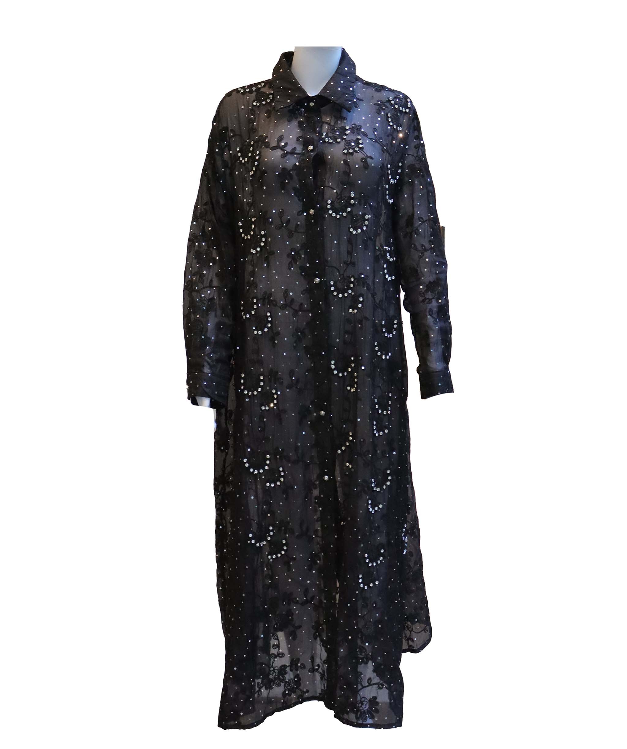 Black dress long sleeve AGC3666