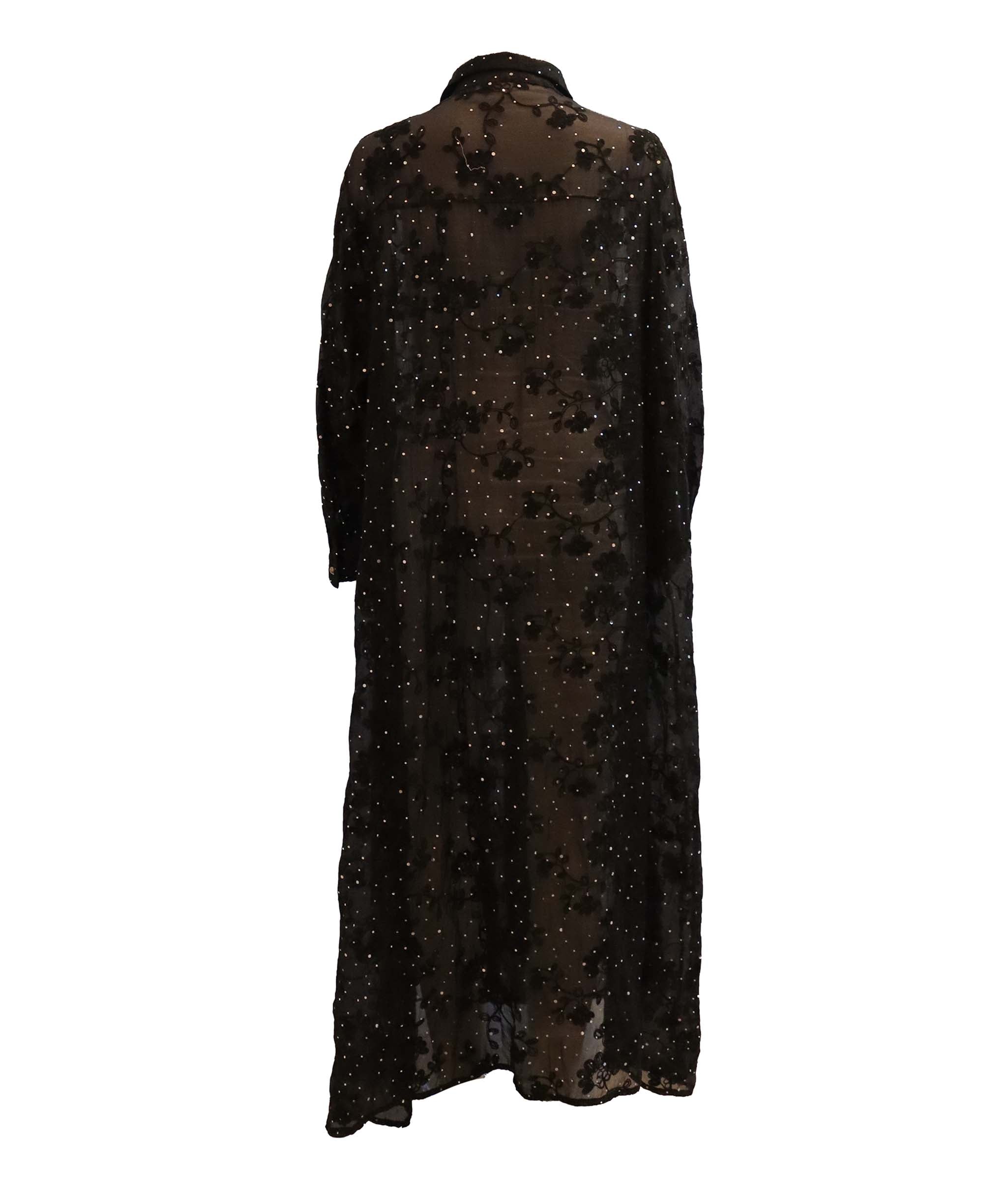 Black dress long sleeve AGC3666