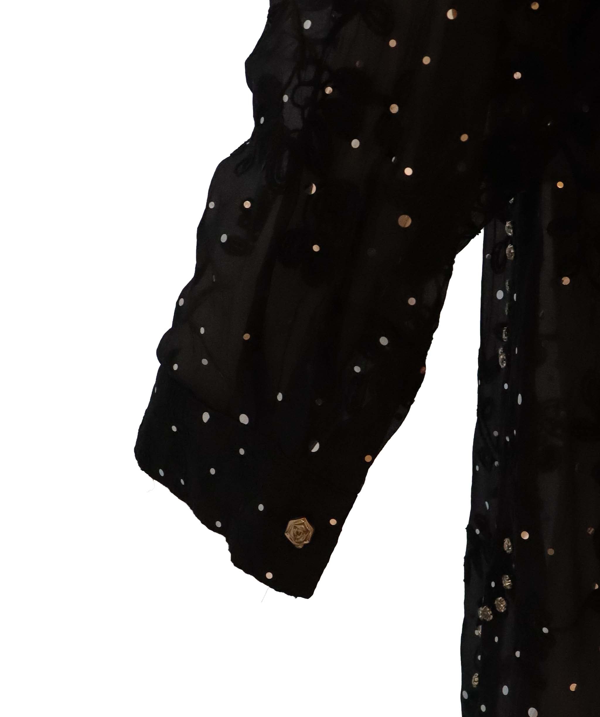 Black dress long sleeve AGC3666