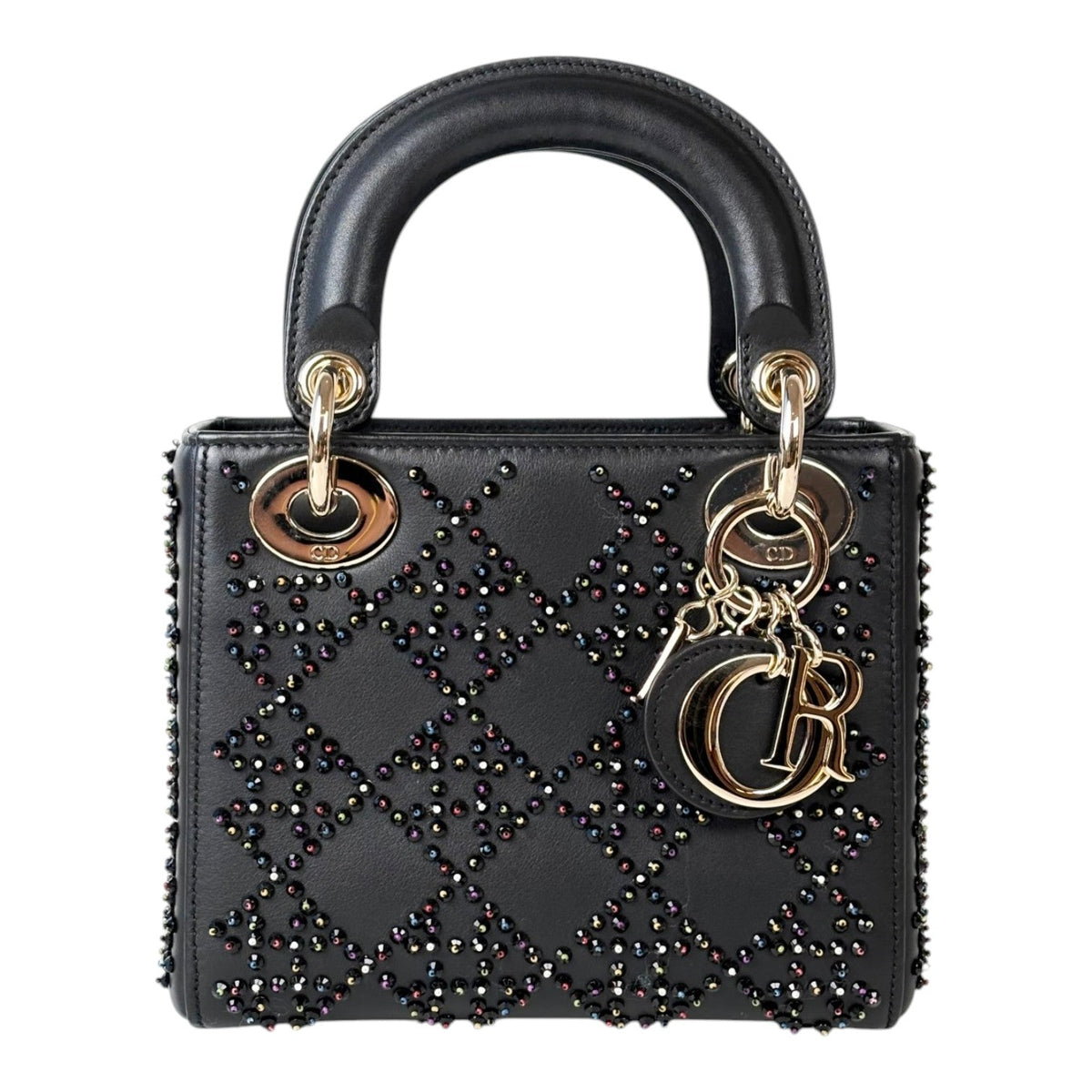 Dior Lady Black Mini with Detailed Embroidery