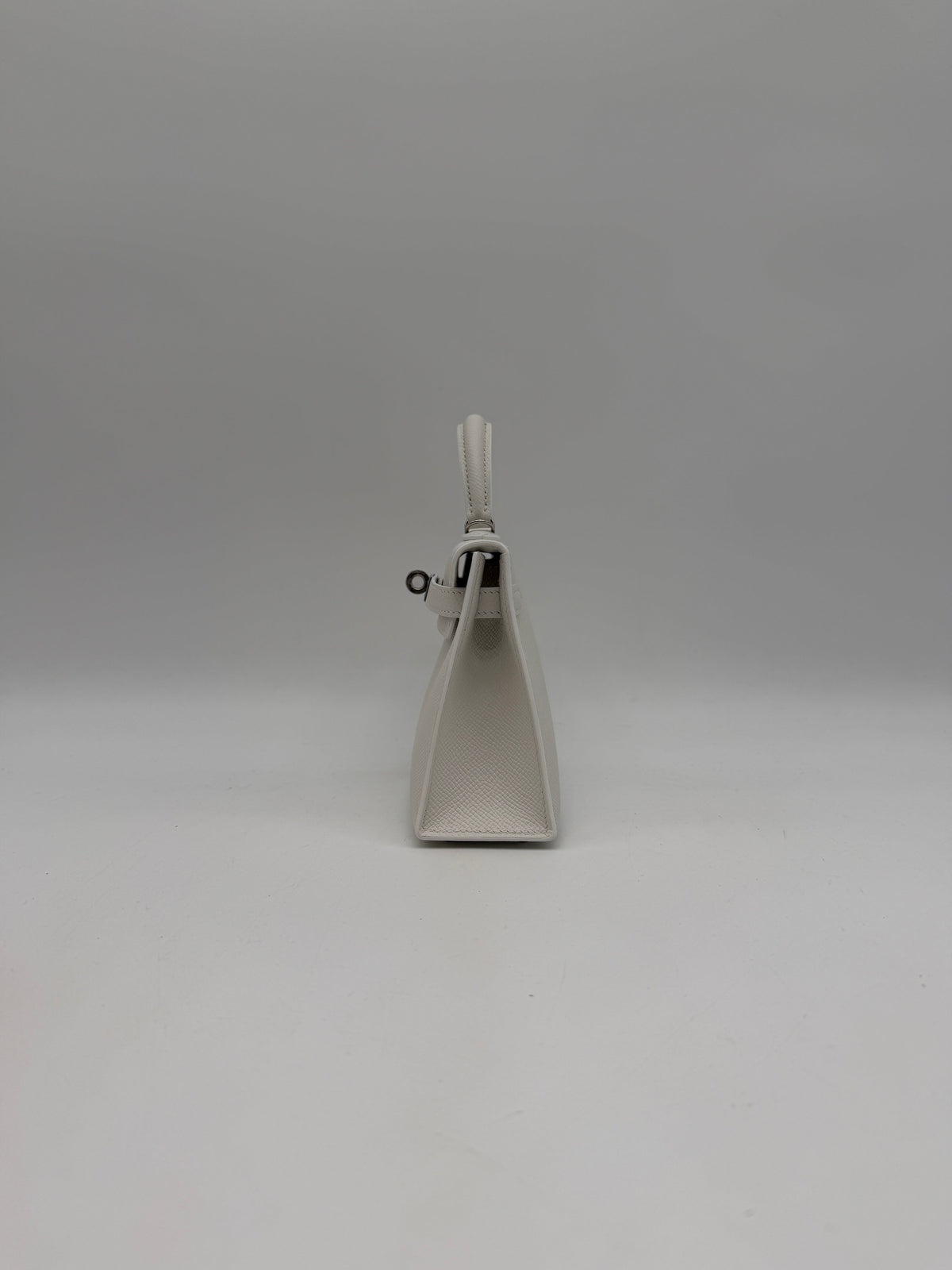 Hermès Mini Kelly White Epsom Palladium Hardware