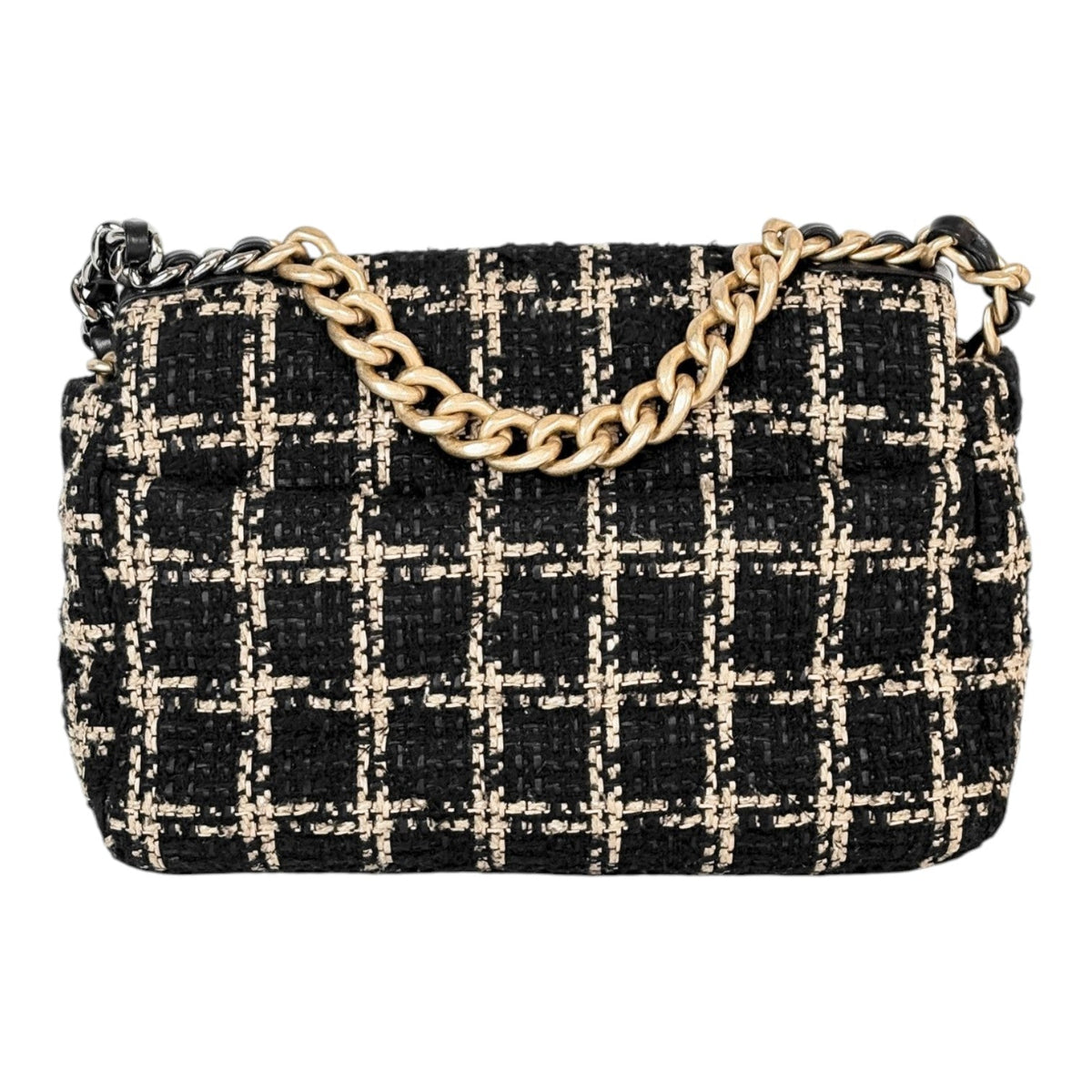 Chanel 19 Small Black Tweed Bag