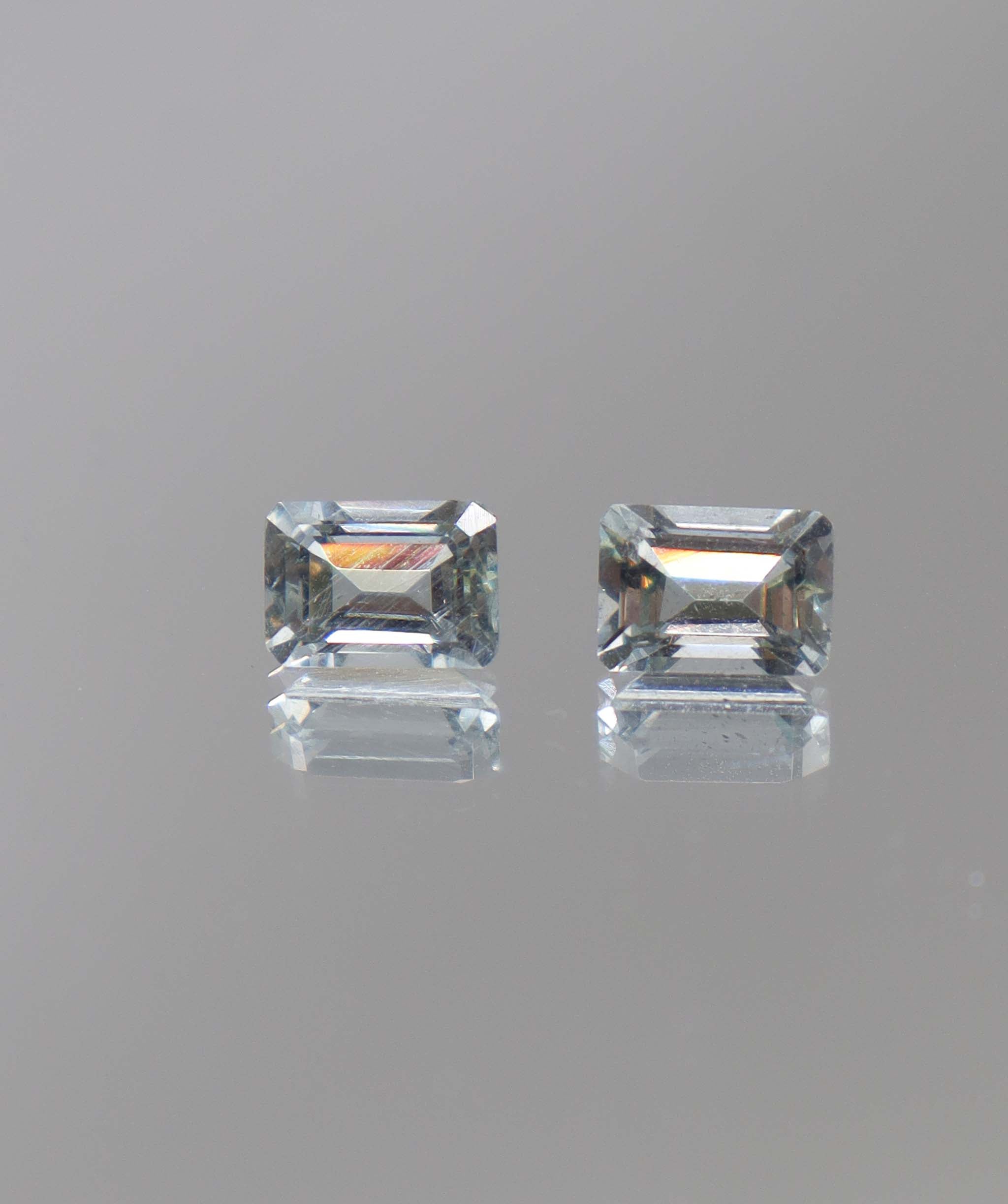 1.92ct Aquamarine Emerald pair DXBCS2230