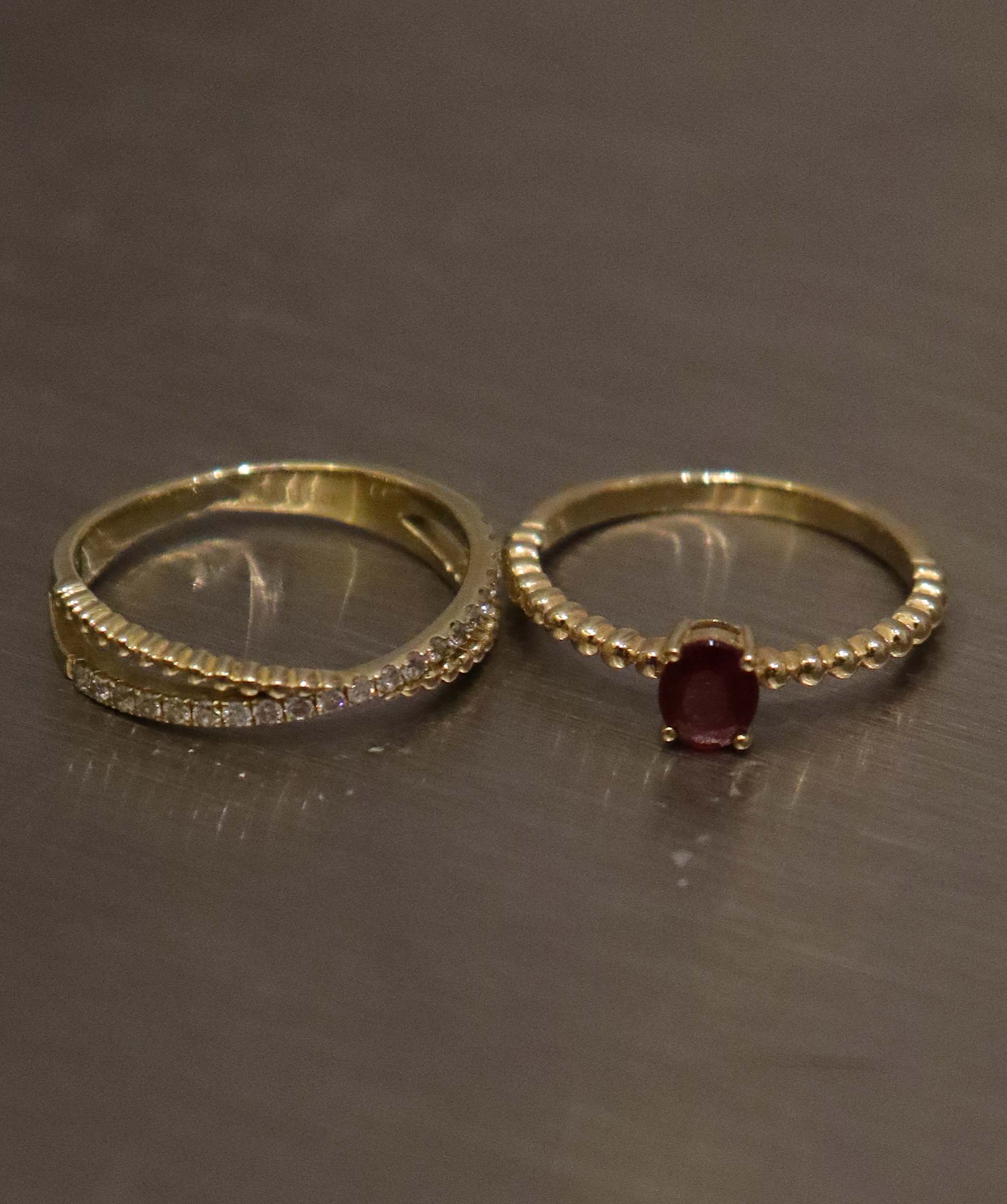 Pigeon Bloody Ruby and Diamond size us 5 AGC3694