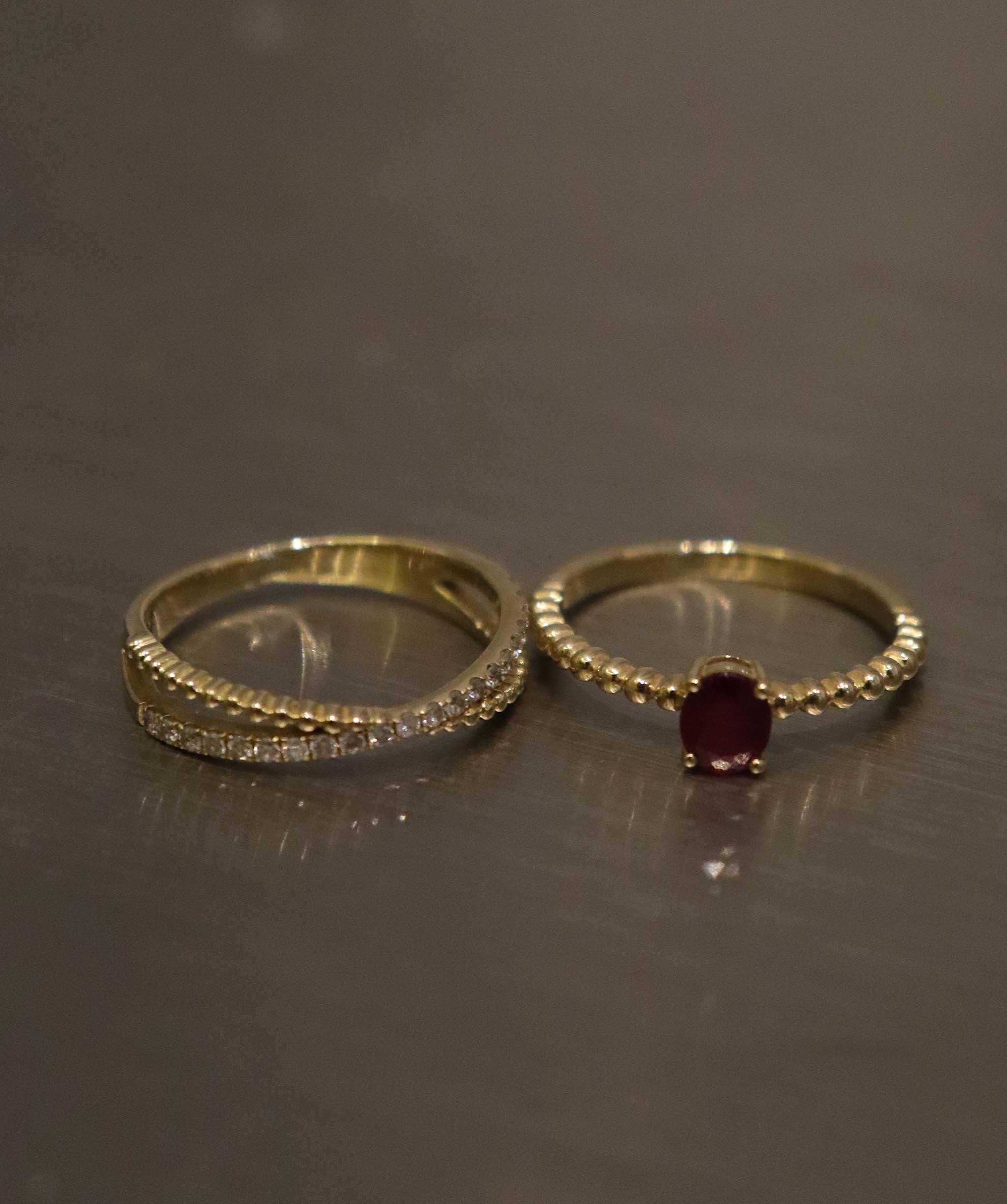 Pigeon Bloody Ruby and Diamond size us 5 AGC3694
