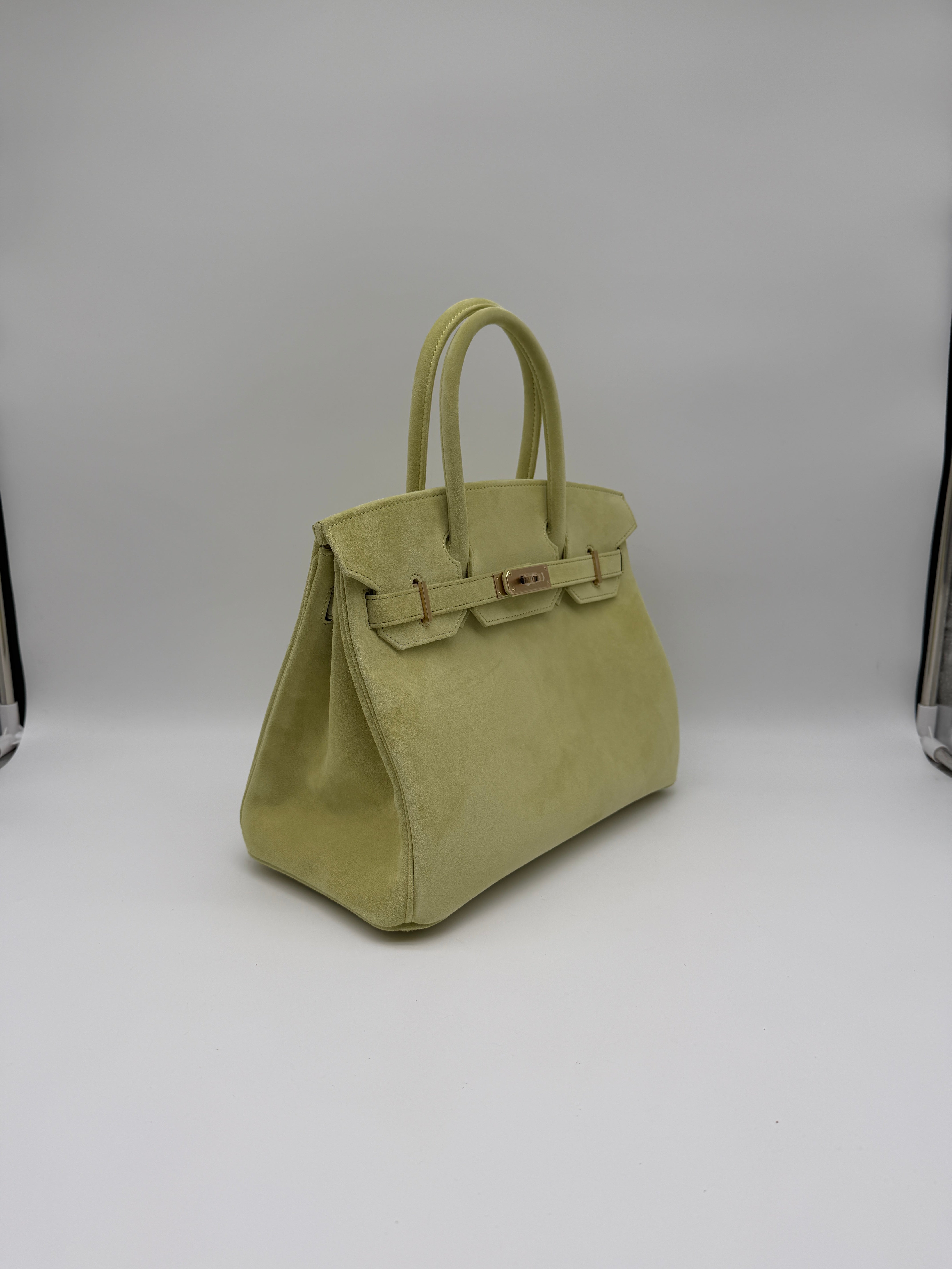 Hermès Birkin 30 Tilleul Doblis Permabrass Hardware