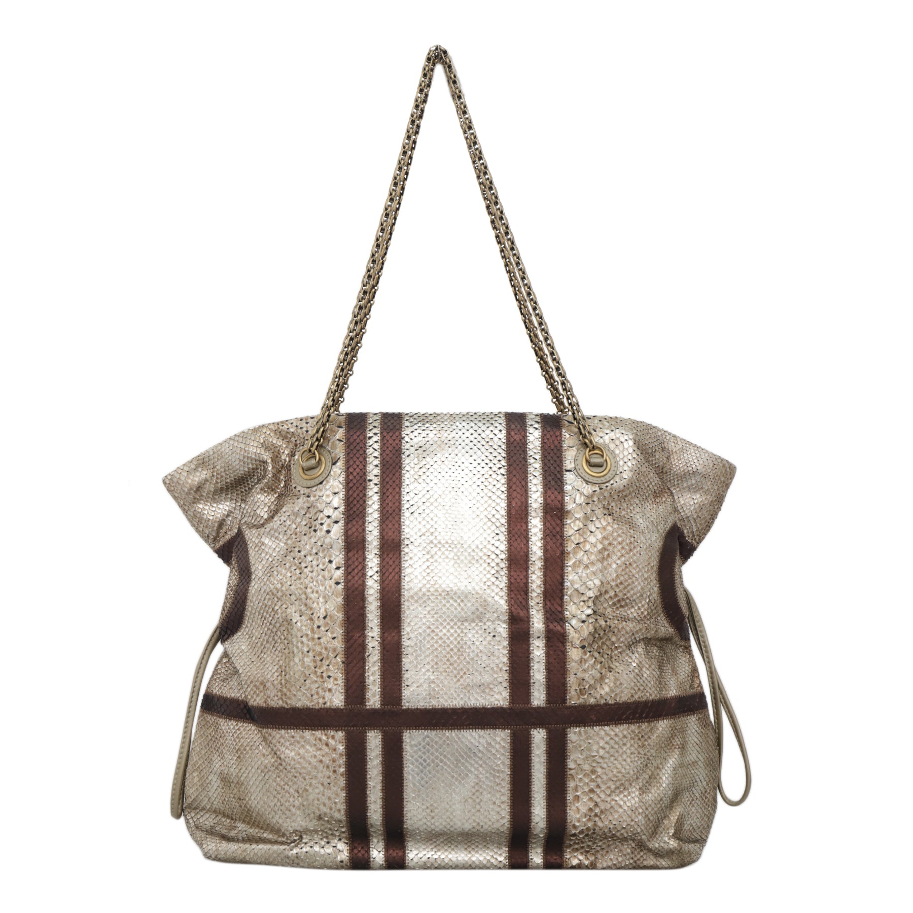 Chanel Metallic Python Taj Mahal Drawstring Bag CHA11158B