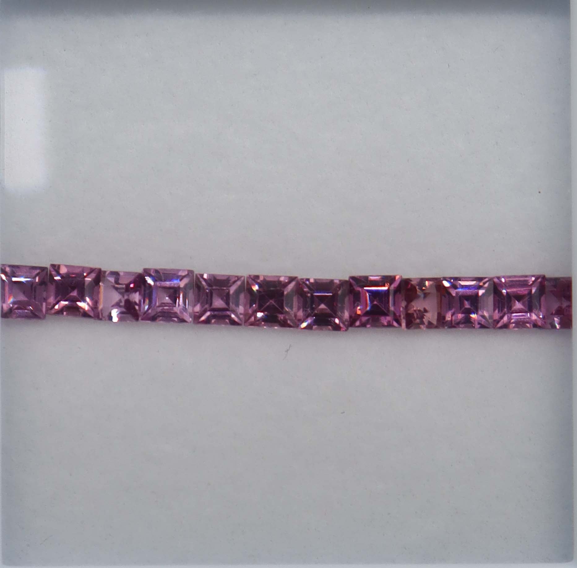 2.20ct Rhodolite Princess 12pcs DXBCS2261